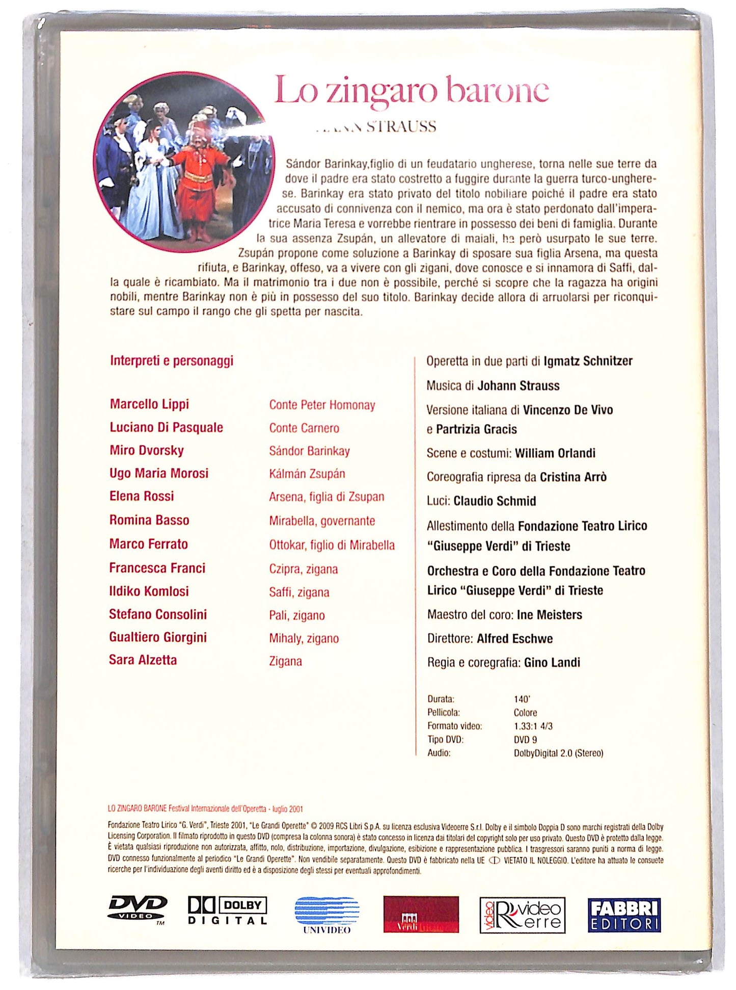 EBOND Le Grandi Operette - Lo zingaro barone EDITORIALE DVD D723027