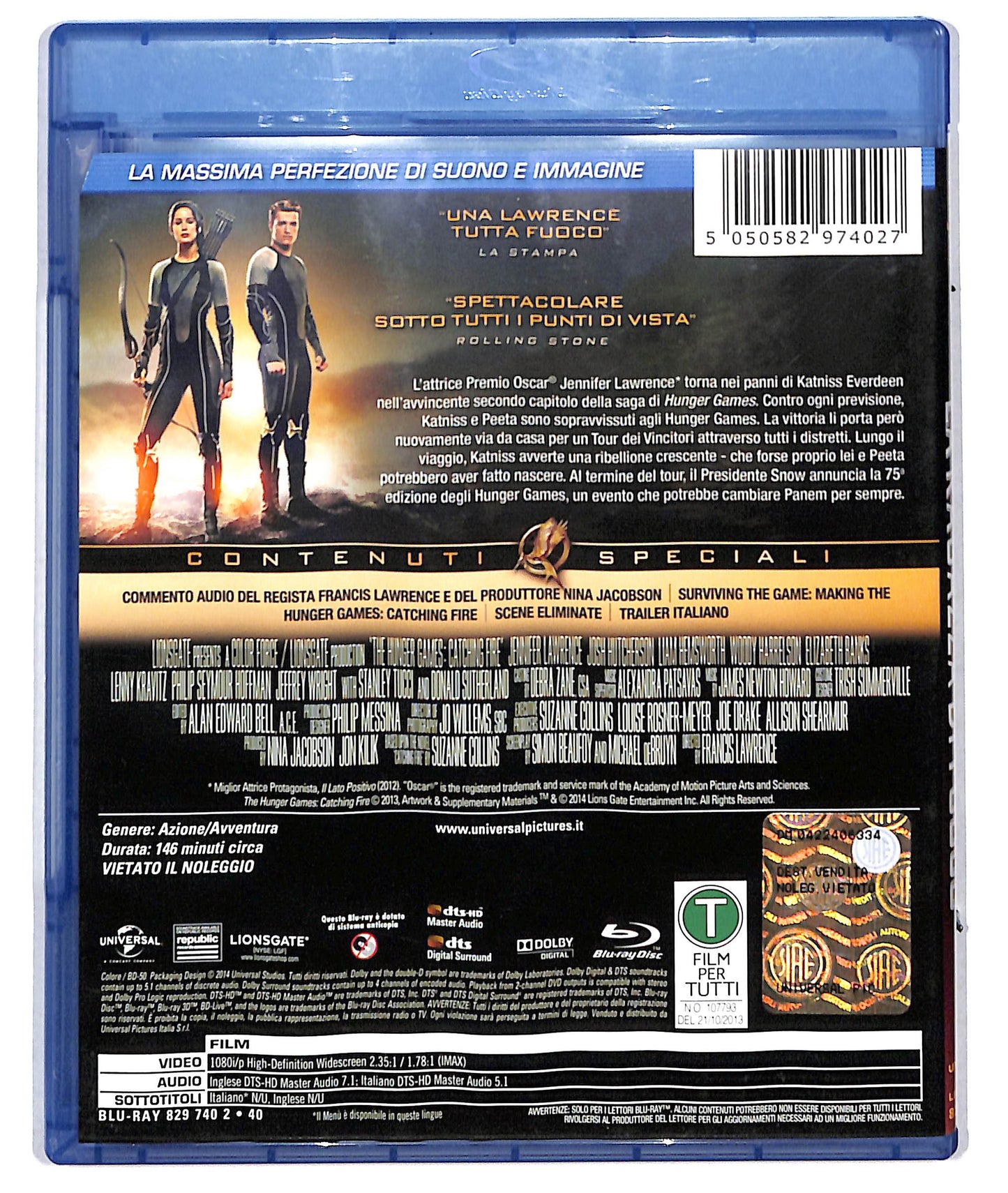 EBOND hunger games: la ragazza di fuoco BLURAY D723209