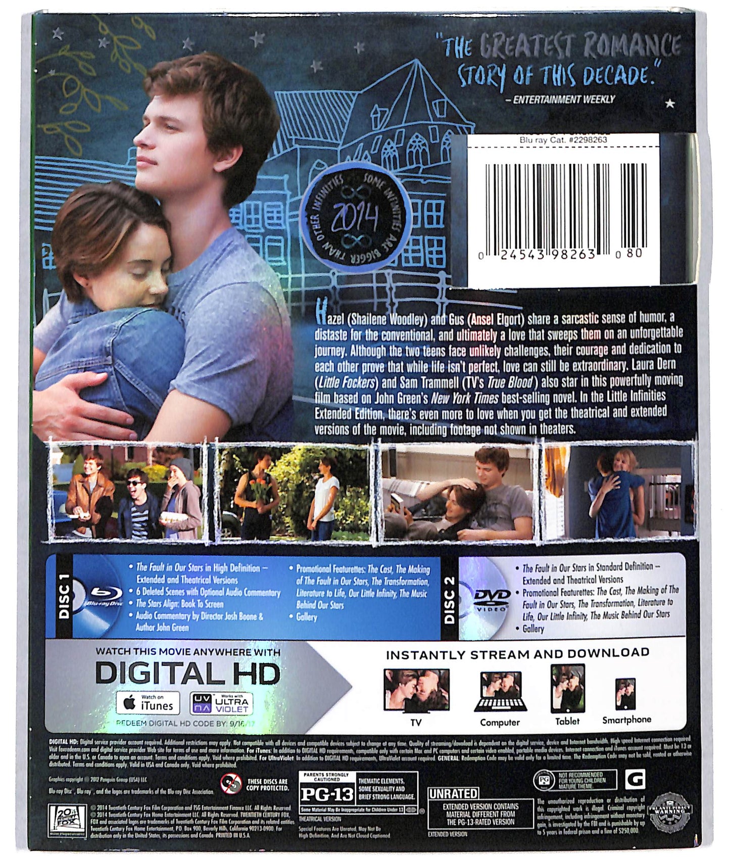 EBOND The Fault in Our Stars + DIGITAL HD + BLURAY BLURAY D723908