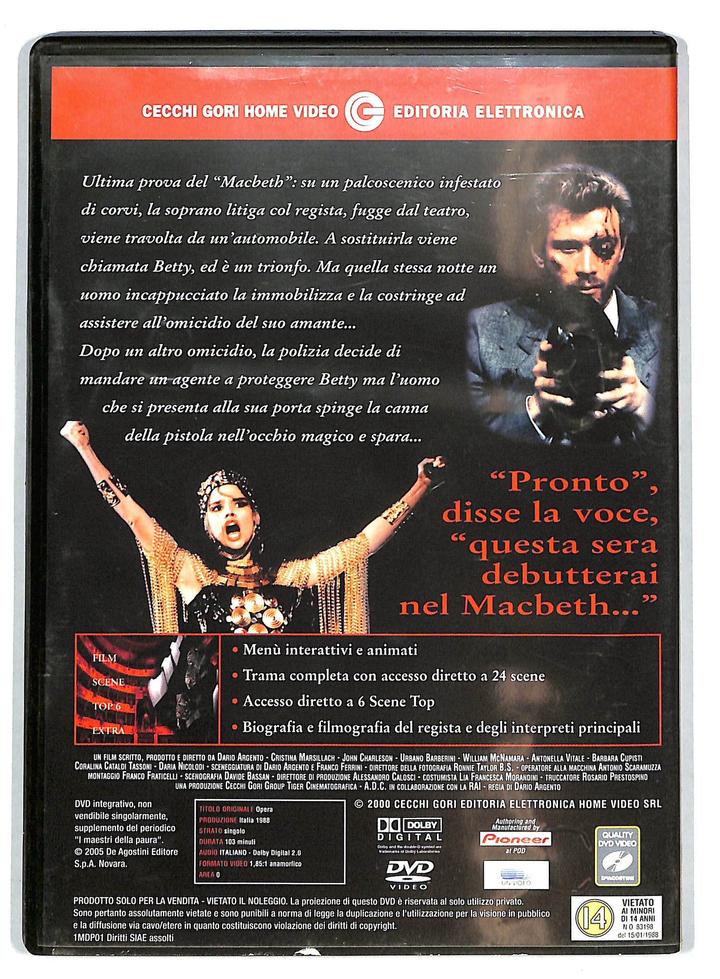 EBOND Opera - Dario Argento DVD Editoriale EDITORIALE D724007