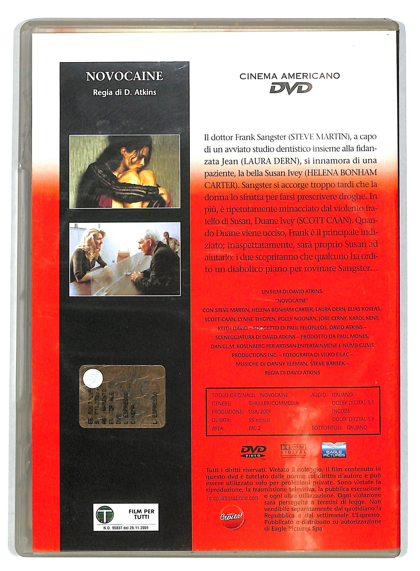 EBOND Novocaine EDITORIALE DVD D724023