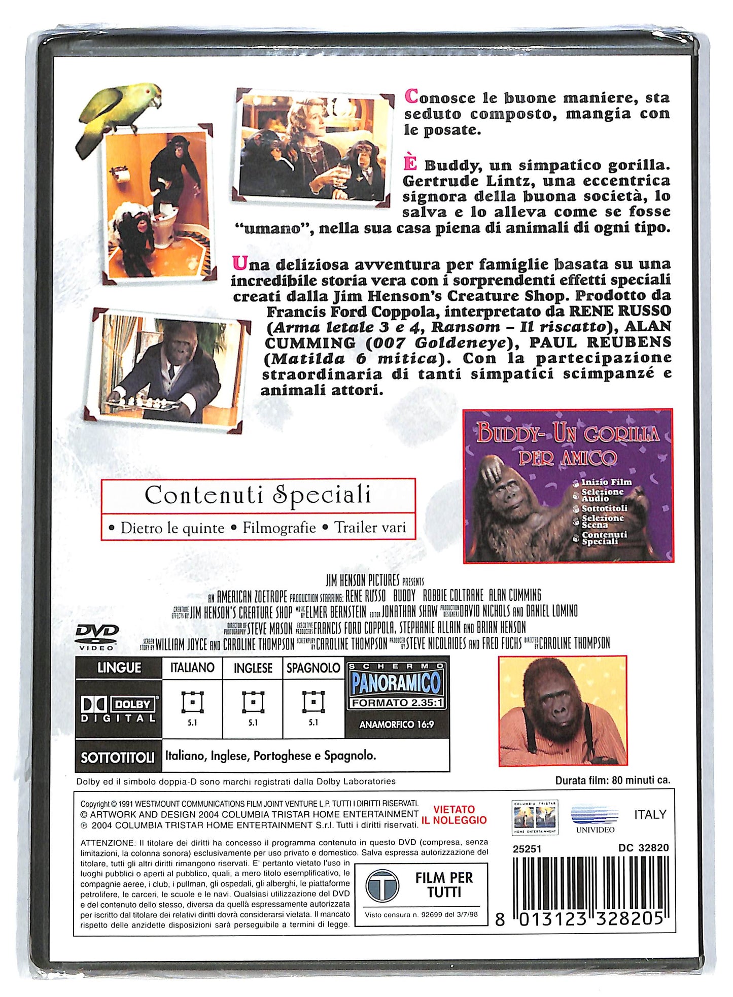EBOND Buddy - Un Gorilla Per Amico by rene russo DVD D724064