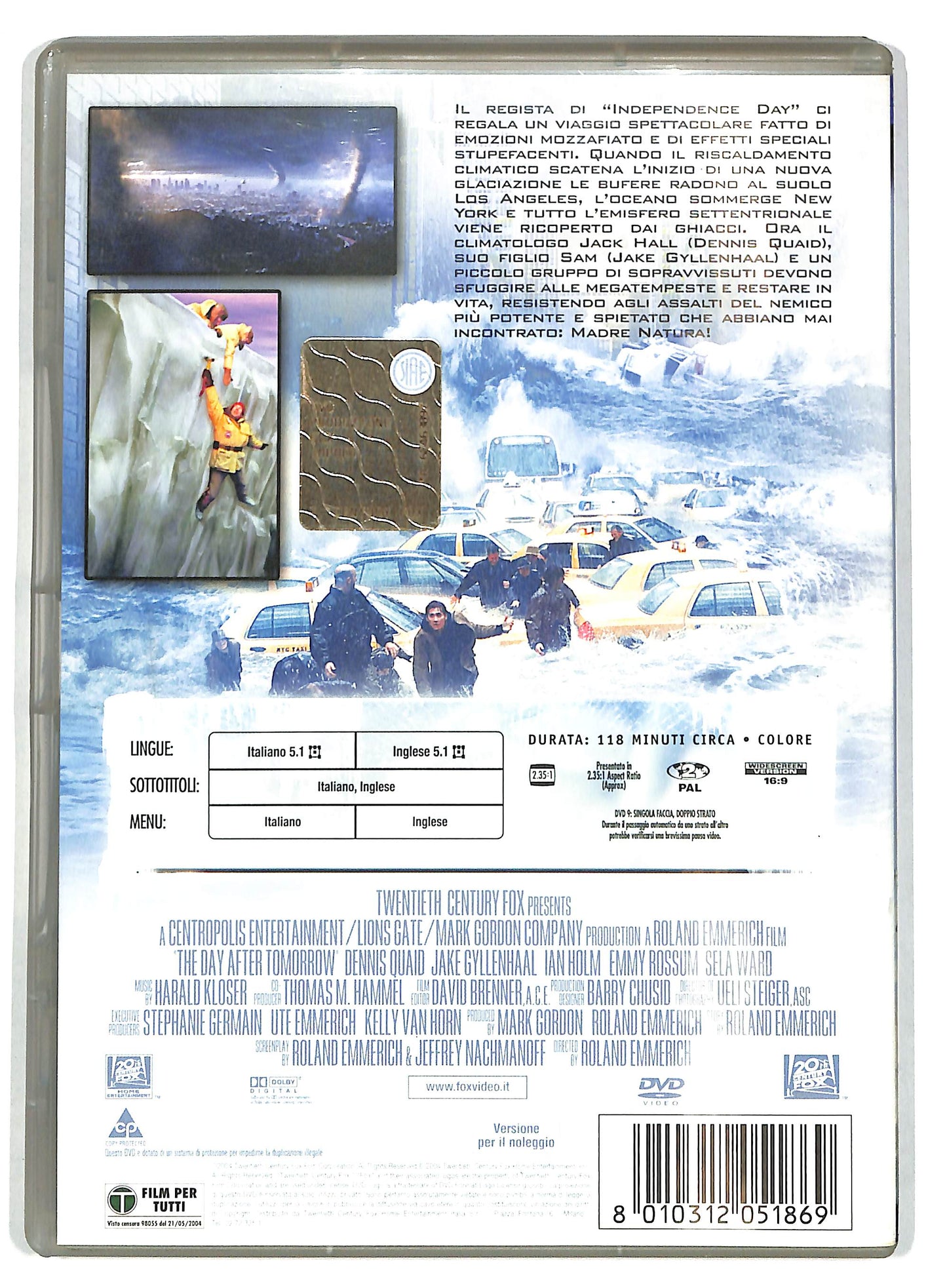 EBOND The Day After Tomorrow - L'alba del giorno dopo NOLEGGIO DVD D724536