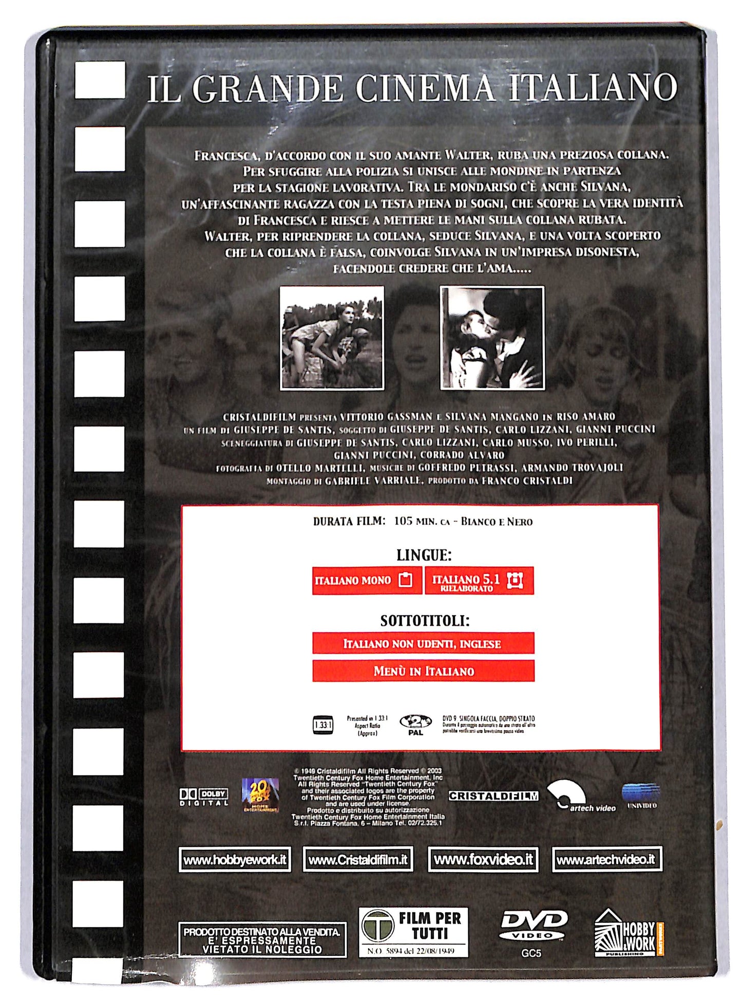 EBOND Riso amaro EDITORIALE DVD D724841