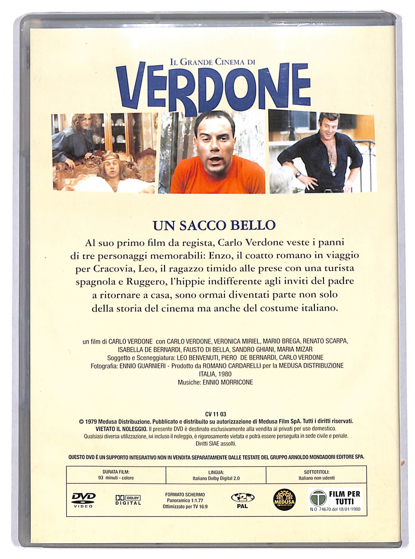 EBOND Un sacco bello - Il grande cinema di Verdone EDITORIALE DVD D724852