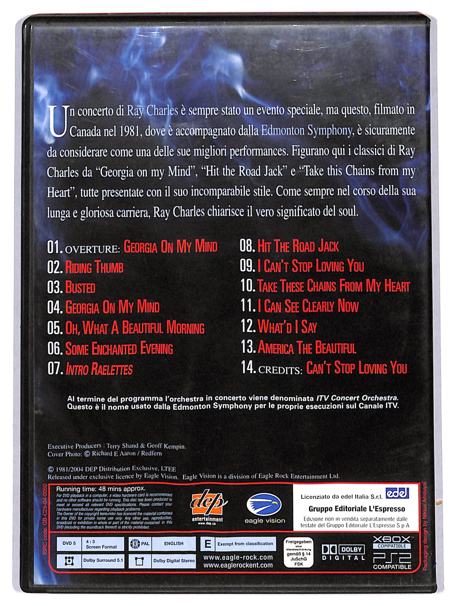 EBOND ray charles live - in concert with the edmonton EDITORIALE DVD D724902