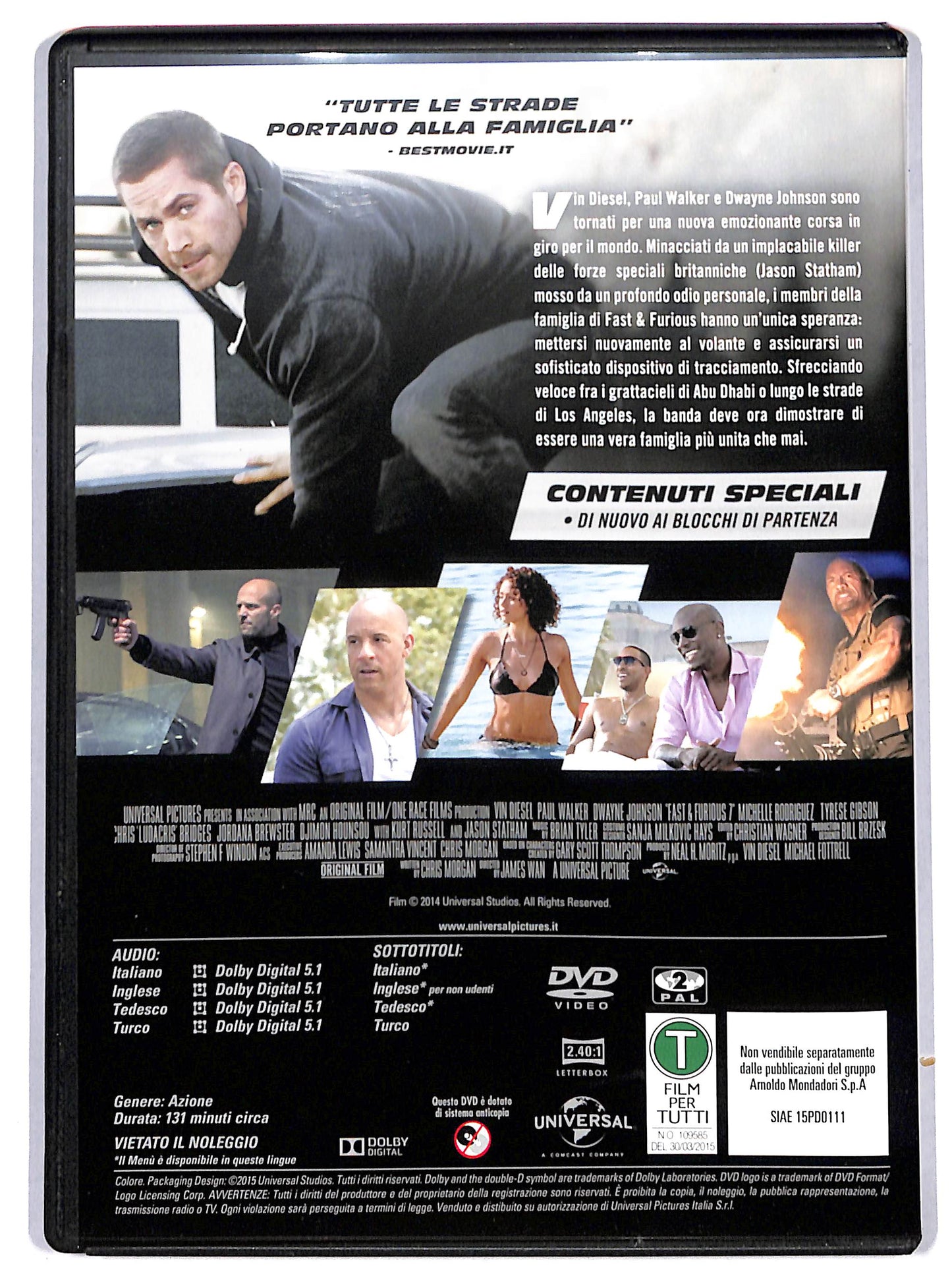 EBOND Fast & Furious 7 EDITORIALE DVD D724915