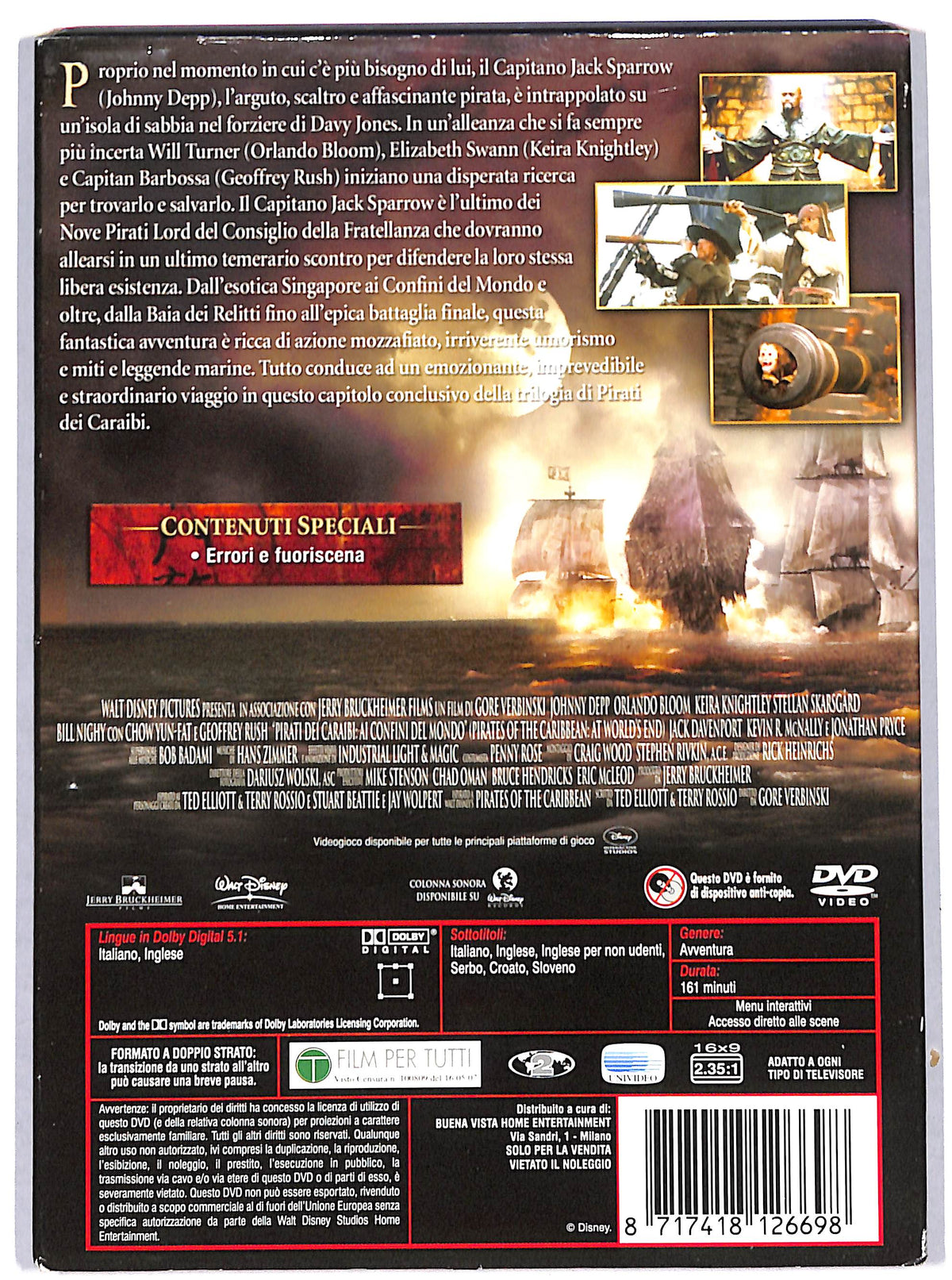 EBOND Pirati Dei Caraibi Ai Confini Del Mondo DVD D724948