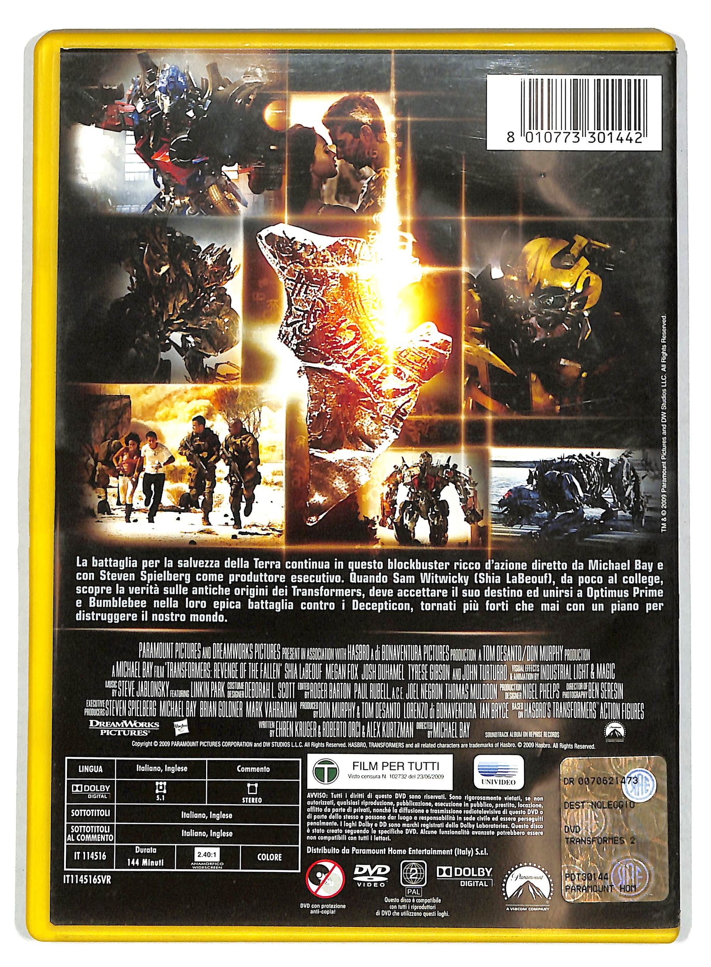 EBOND Transformers - La Vendetta Del Caduto NOLEGGIO DVD D725210