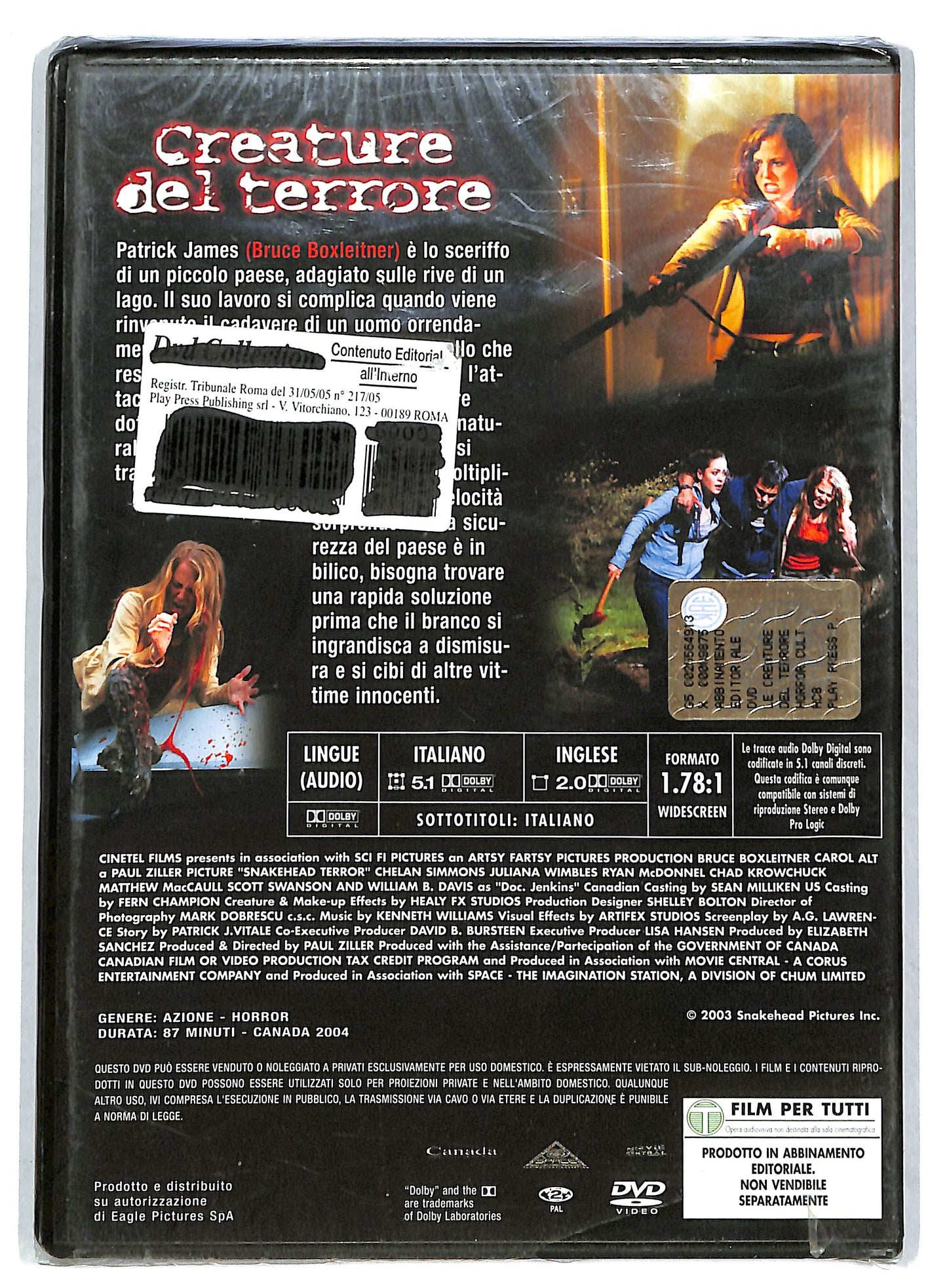 EBOND Creature del terrore EDITORIALE DVD D725438