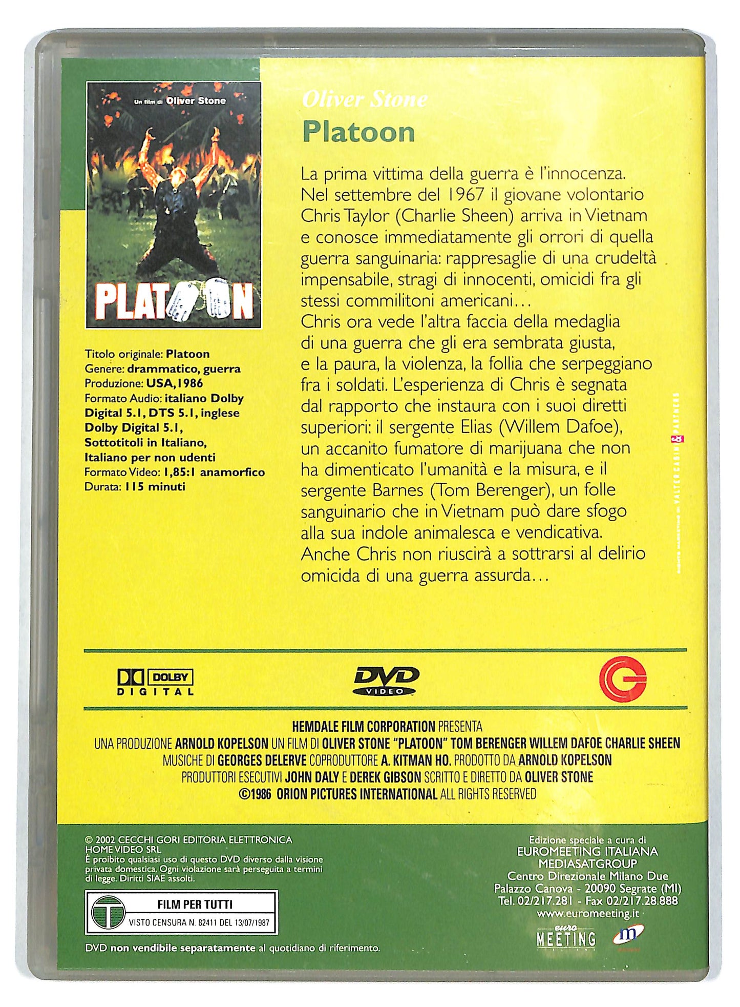 EBOND Platoon DVD Editoriale EDITORIALE D725628