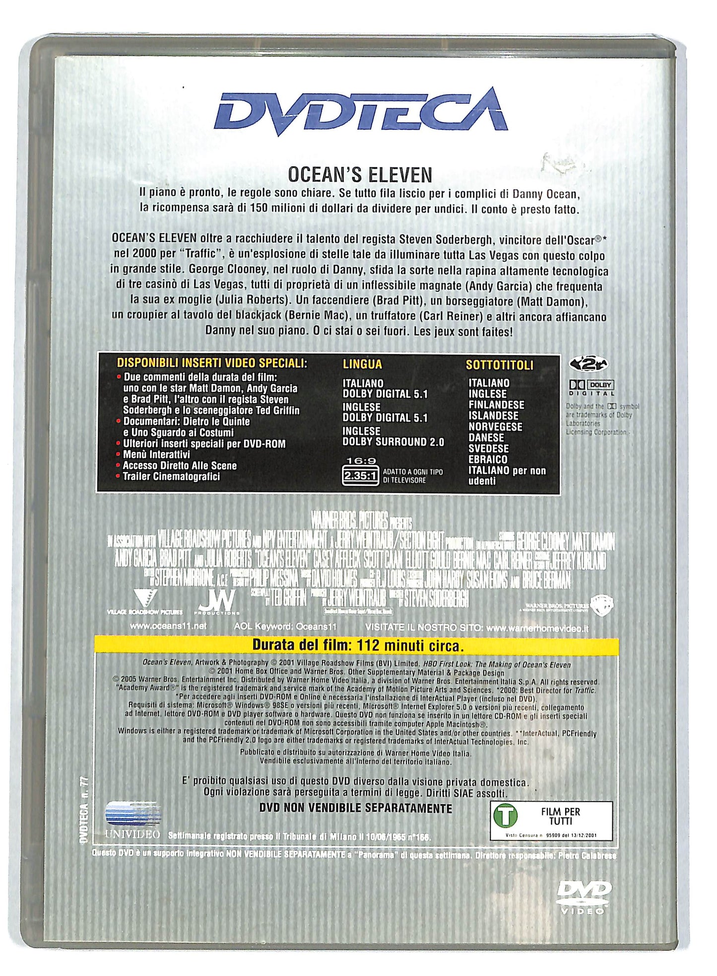 EBOND Ocean's Eleven - Fate il vostro gioco EDITORIALE DVD D725647