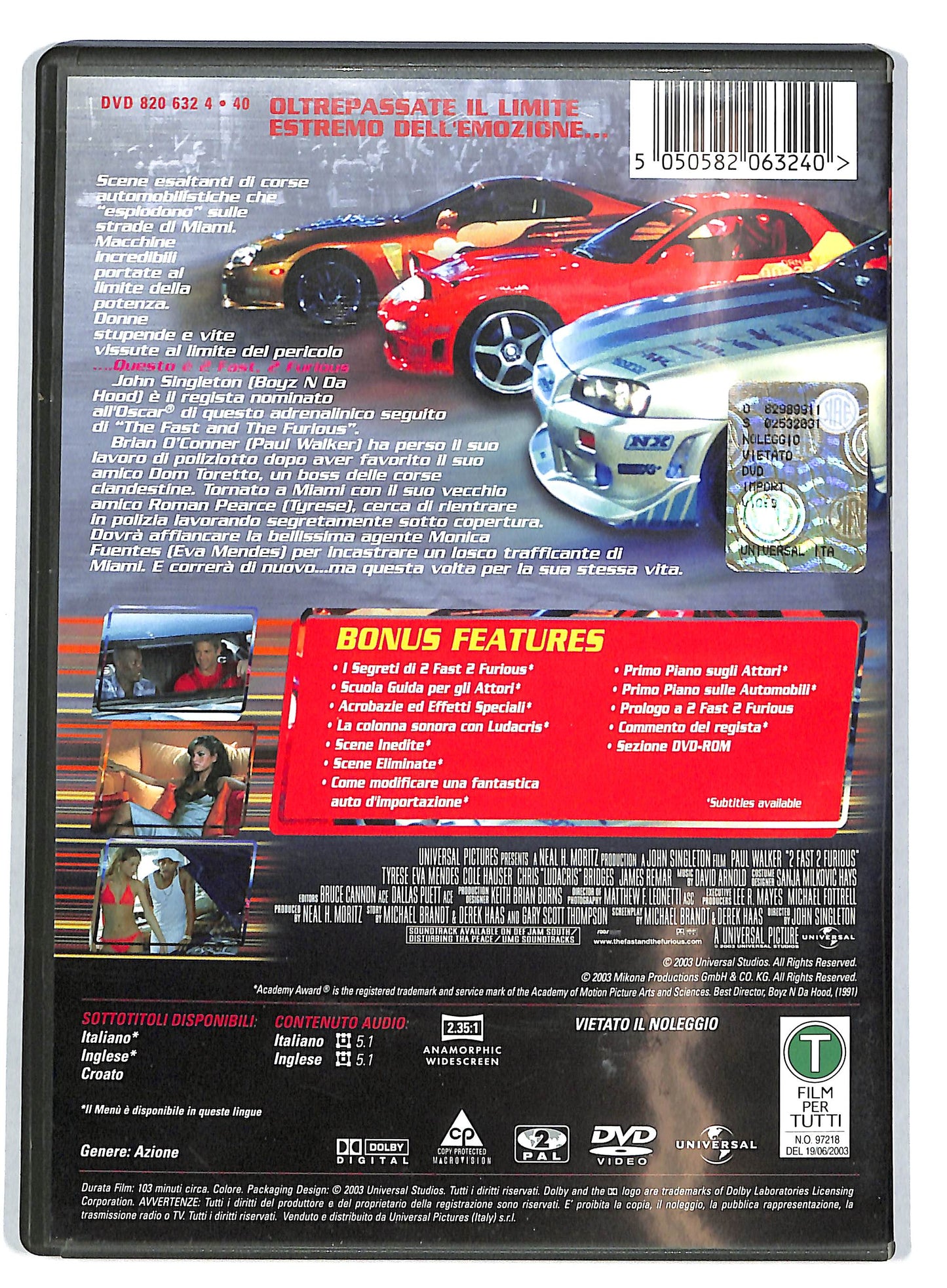 EBOND 2 Fast 2 Furious DVD D725706
