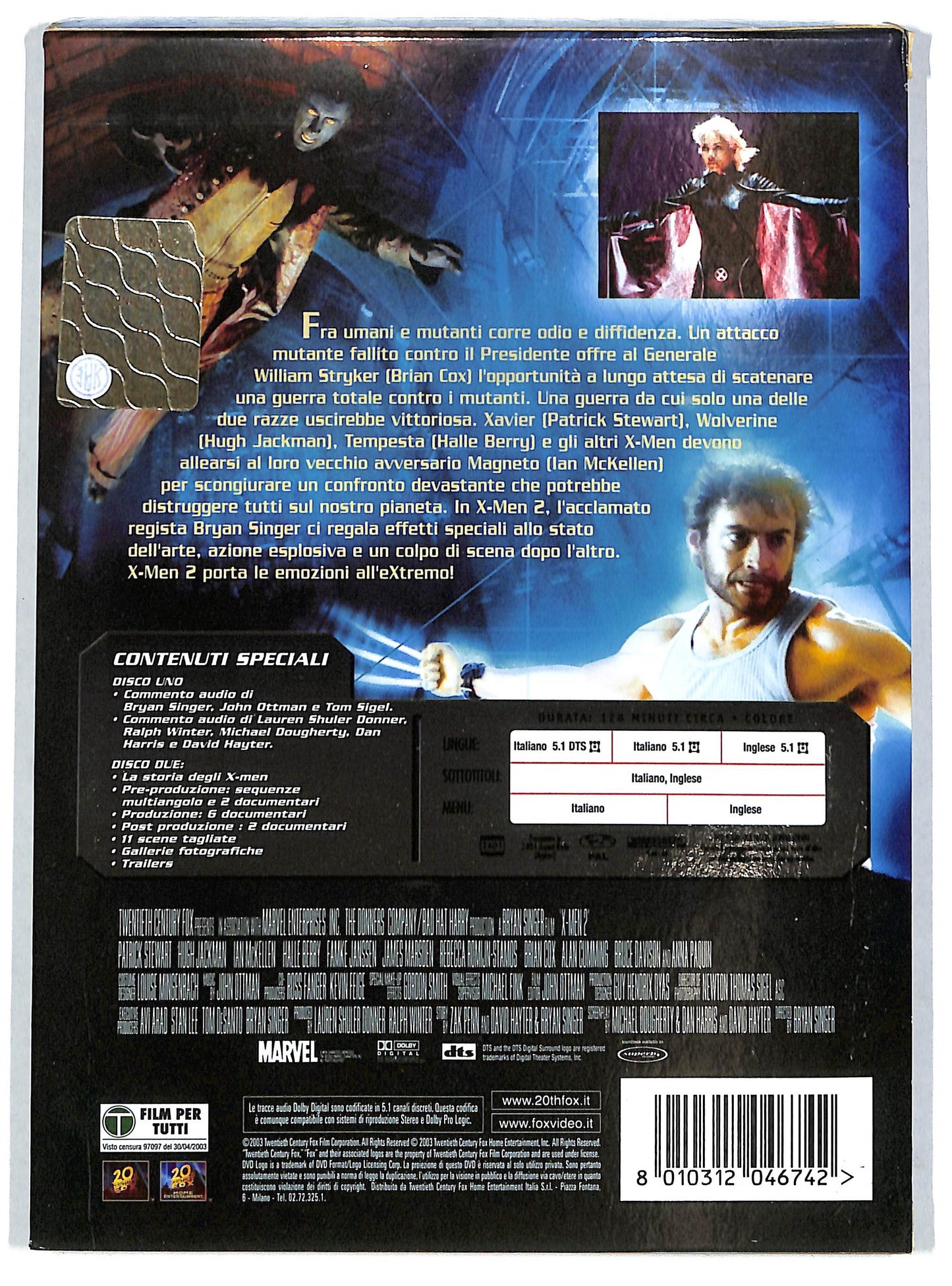 EBOND X men 2 EDIZIONE SPECIALE 2 dischi DVD D725723