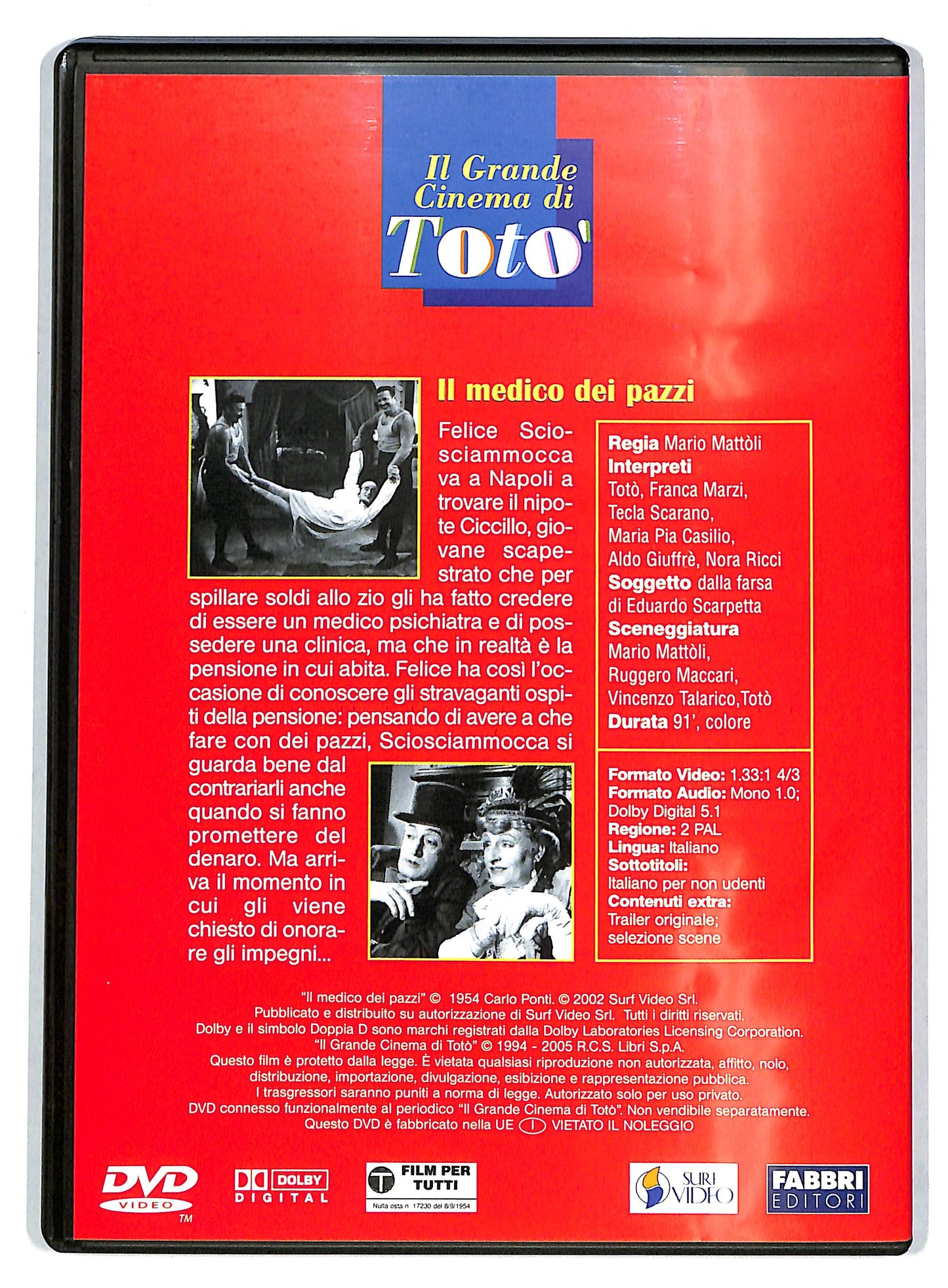 EBOND Il medico dei pazzi EDITORIALE DVD D725805