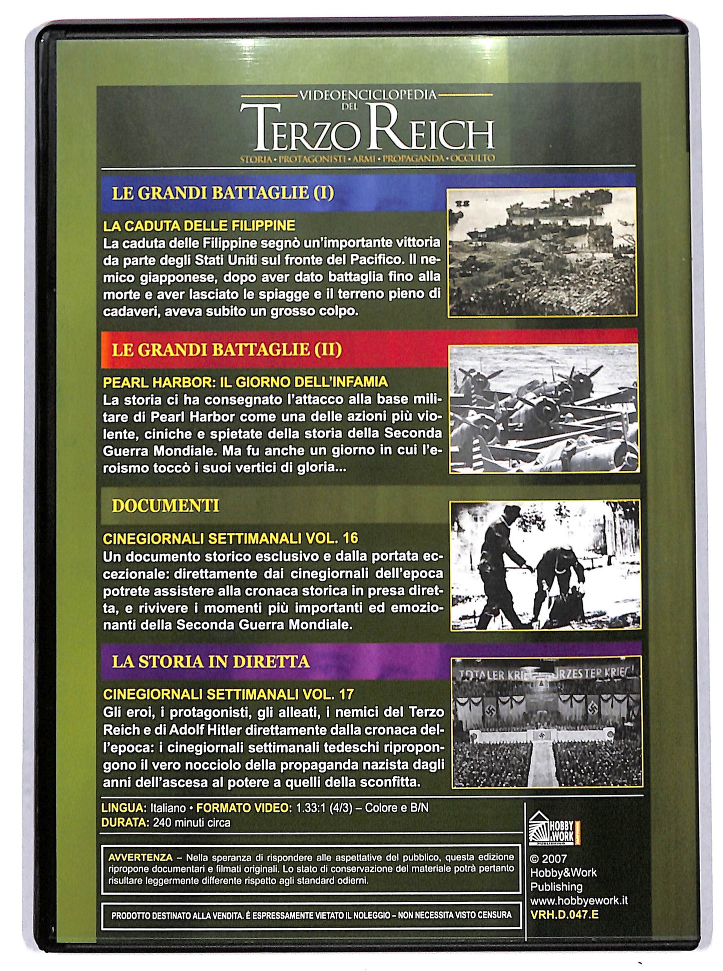 EBOND Videoenciclopedia Terzo Reich Vol.47 Caduta Filippine,Pearl Harbor, Cinegiornali DVD D726252