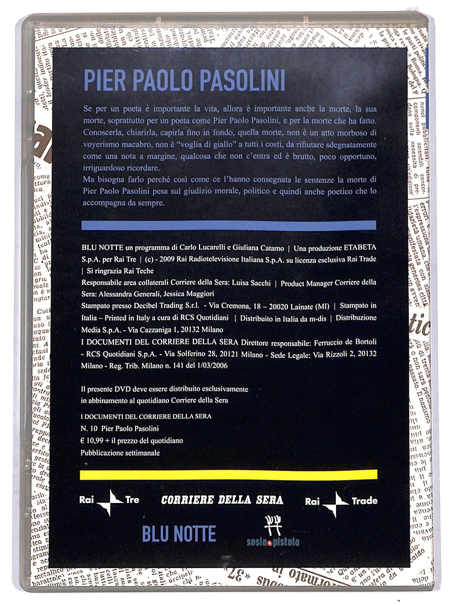 EBOND Pier Paolo Pasolini - morte di un poeta EDITORIALE DVD D726310