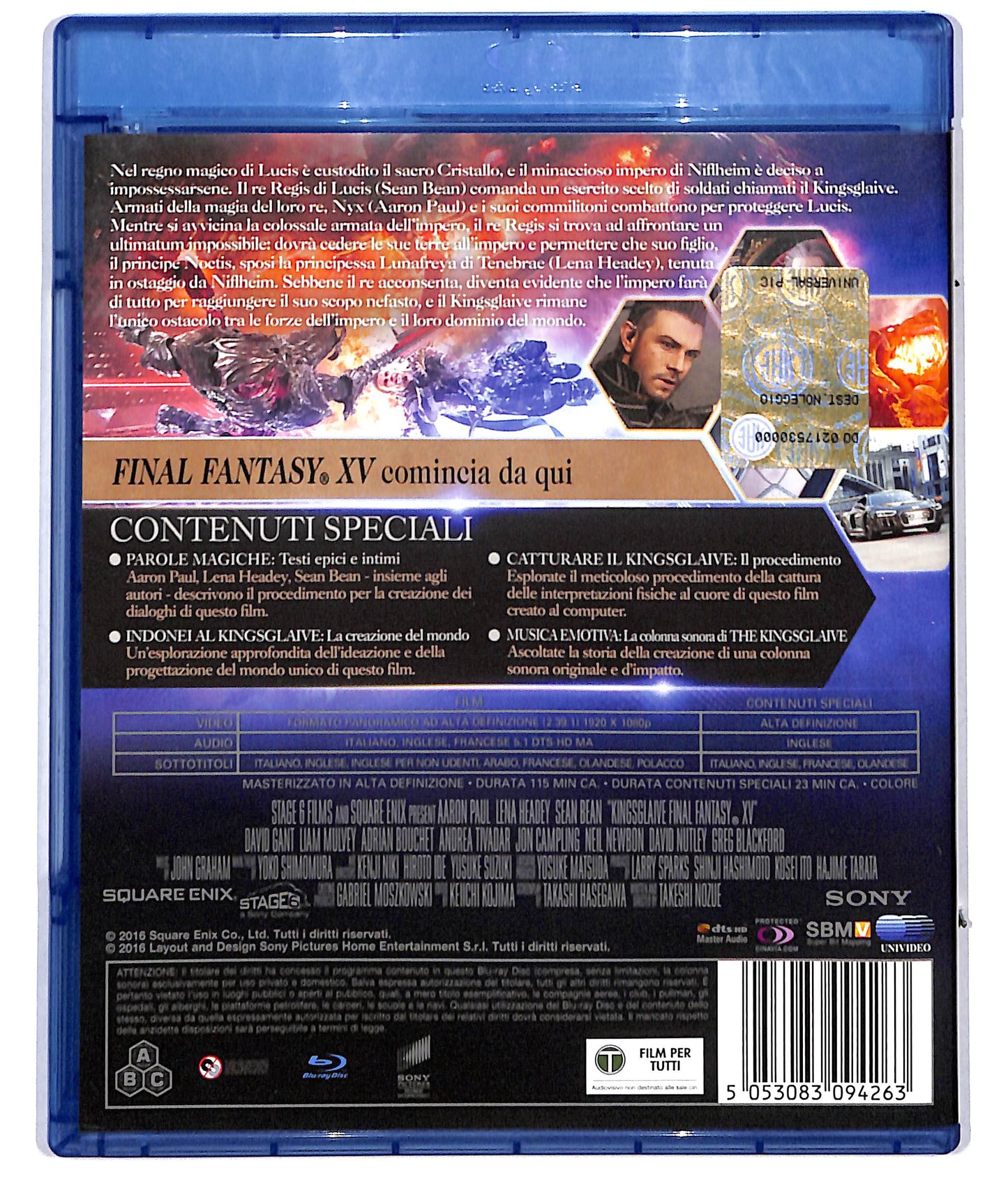 EBOND Final Fantasy XV Kingsglaive Ex Noleggio BLURAY NOLEGGIO BLURAY D726417