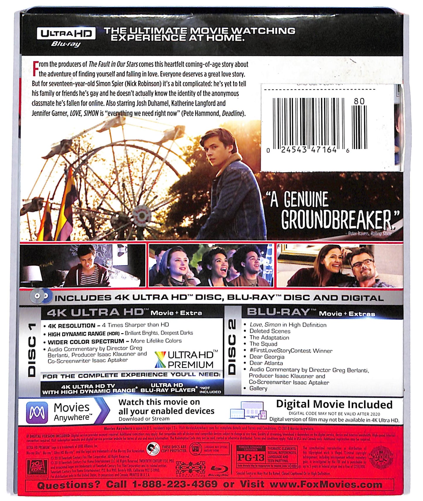 EBOND Love Simon - UK EDITION EDITORIALE 4K ULTRA HD + DIGITAL + BLURAY BLURAY D726423