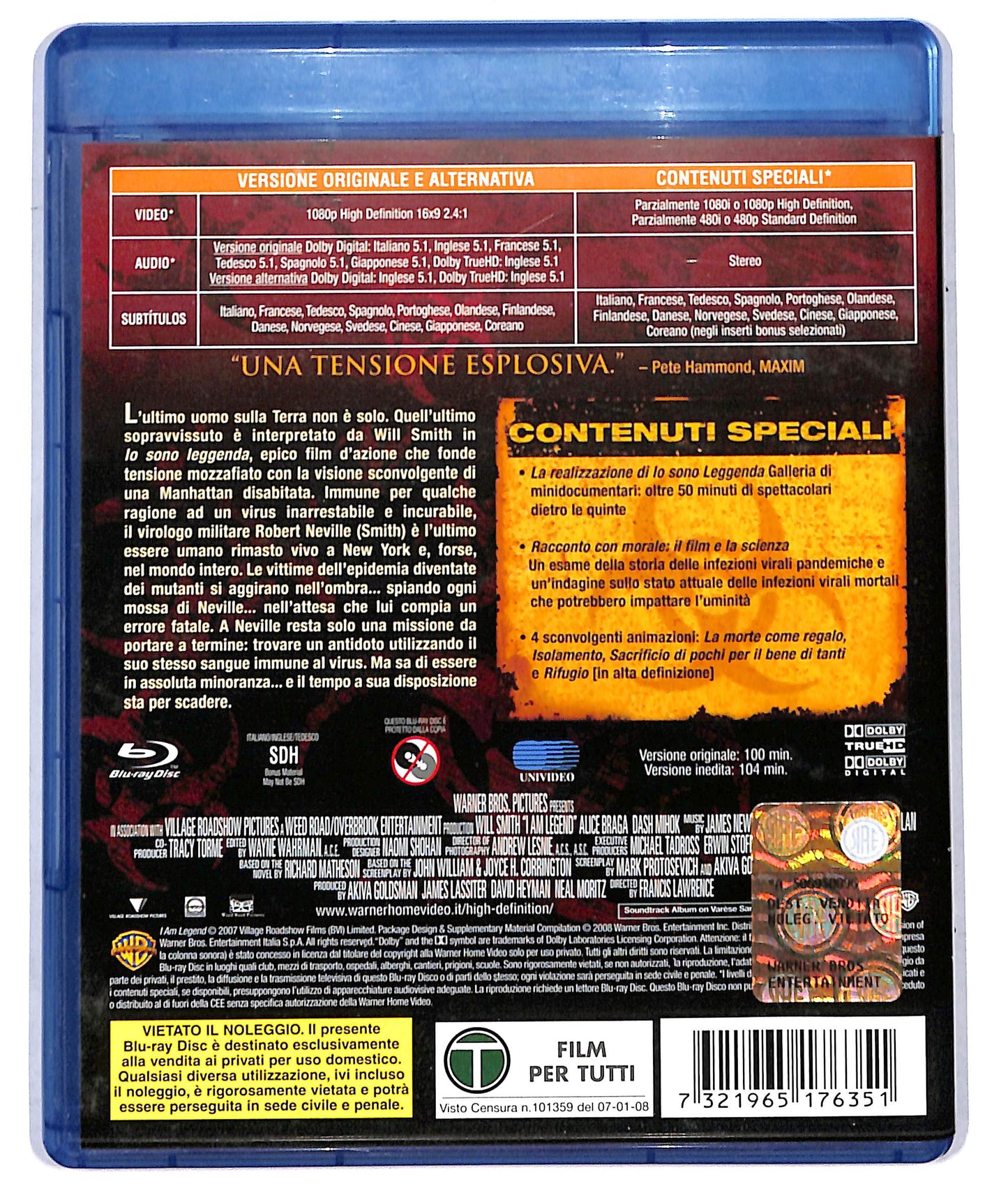 EBOND Io Sono Leggenda BLURAY D726459