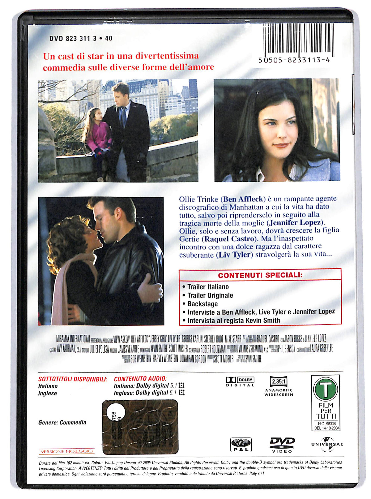EBOND Jersey Girl NOLEGGIO DVD D726524