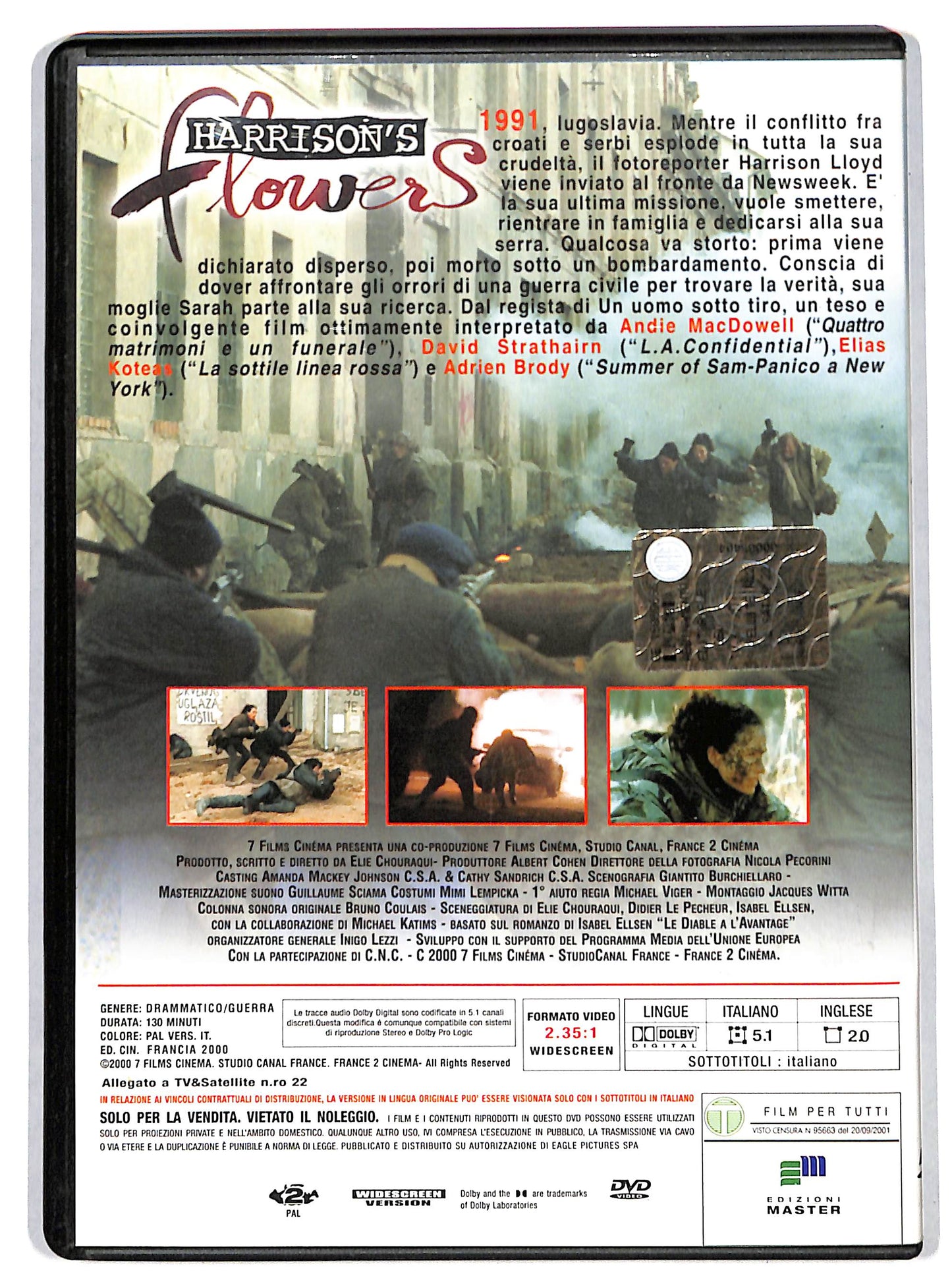 EBOND Harrison's Flowers EDITORIALE DVD D726608