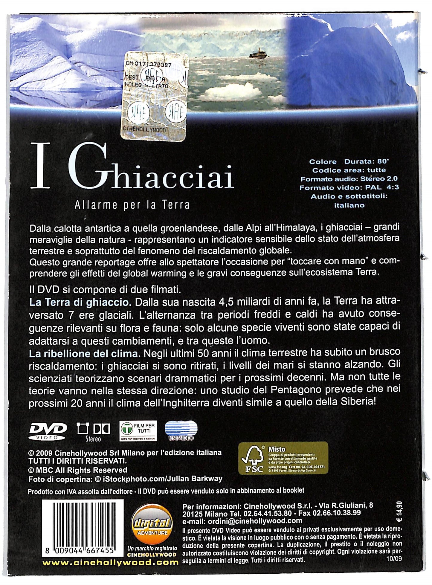 EBOND I ghiacciai - Allarme per la Terra DVD D726632
