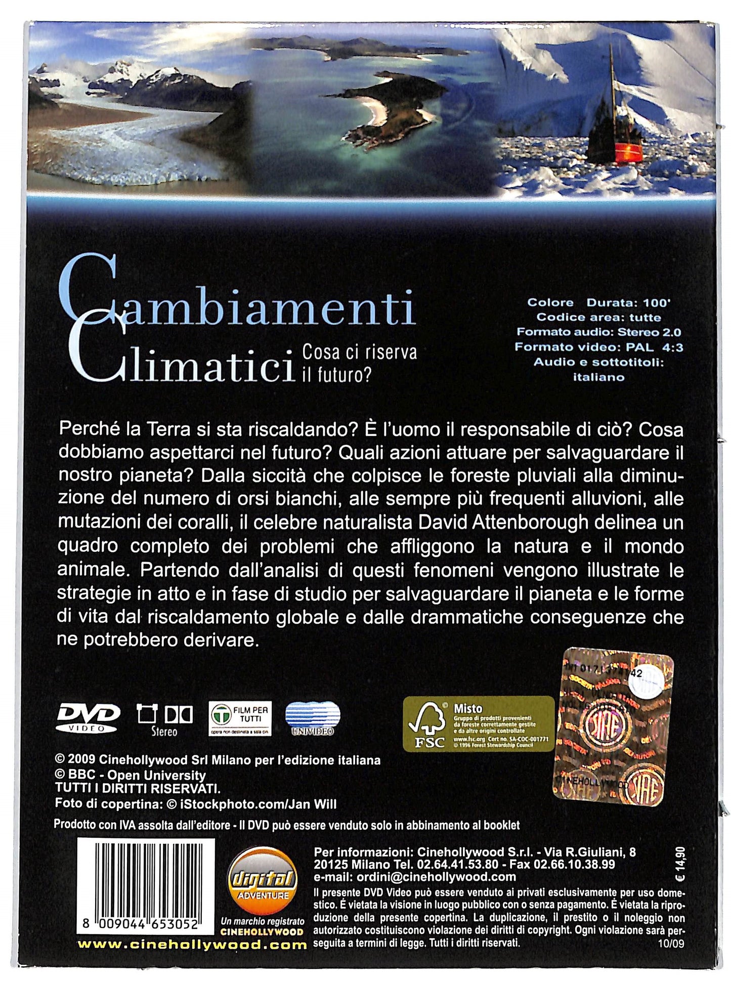 EBOND Cambiamenti Climatici - Cosa Ci Riserva Il Futuro ? Slipcase DVD D726636