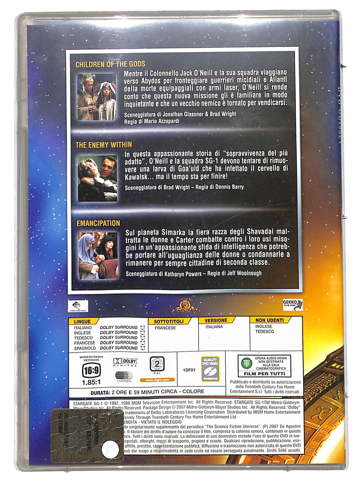 EBOND Stargate DVD Odissey Stagione 1 File 1-3 EDITORIALE DVD D727202