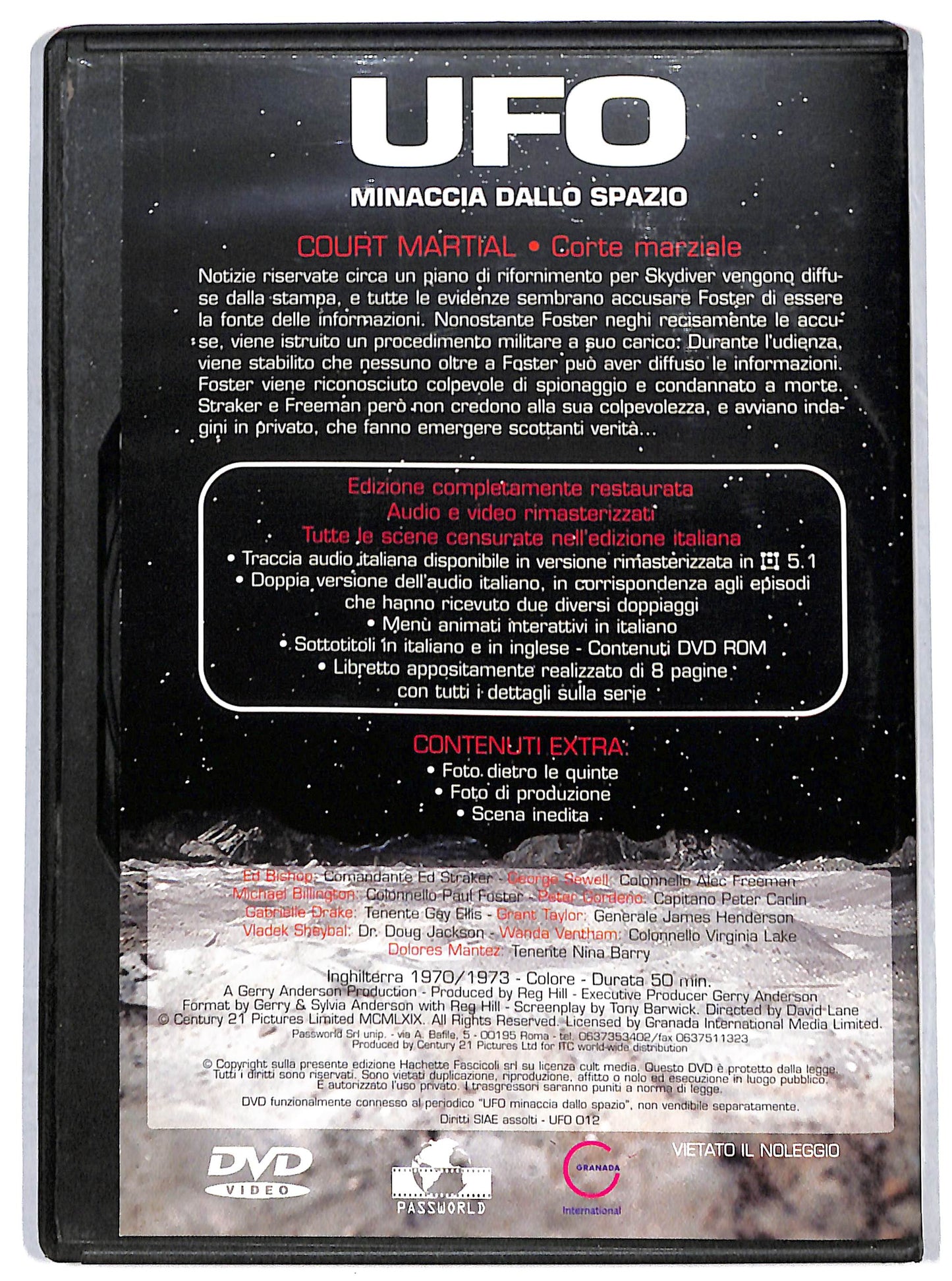 EBOND UFO 12 - Court Martial - Corte marziale (Hachette) EDITORIALE DVD D727246