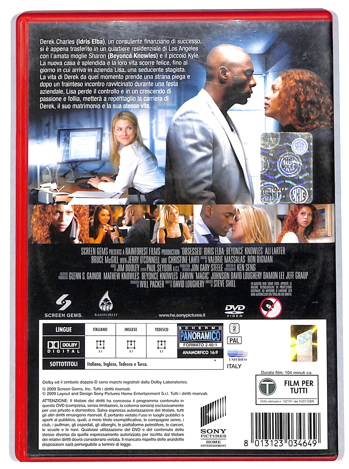 EBOND Obsessed NOLEGGIO DVD D727324