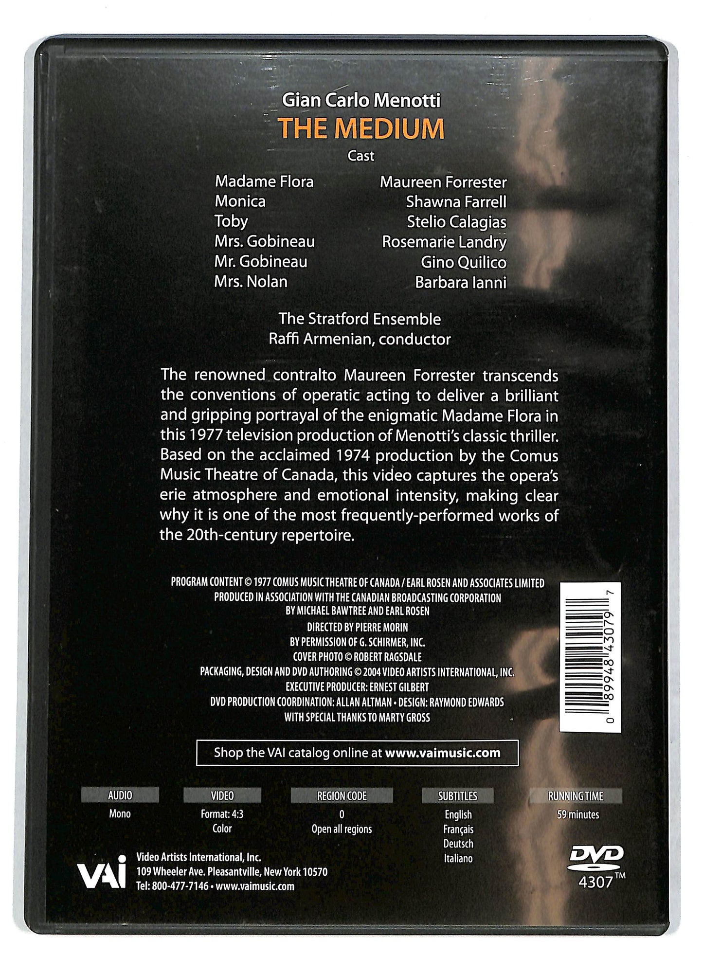 EBOND Gian Carlo Menotti - the Medium DVD D727853