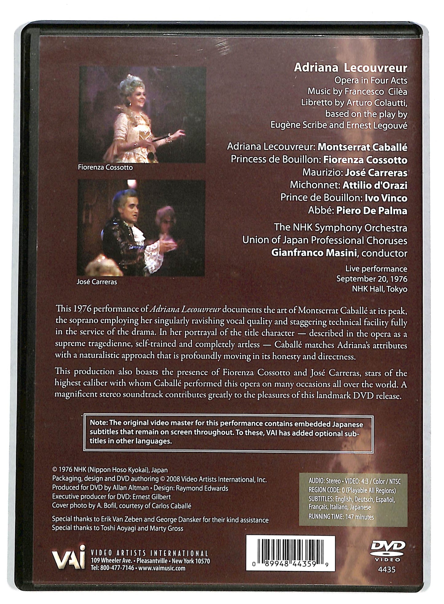 EBOND Adriana Lecouvreur - Cilea DVD D727855