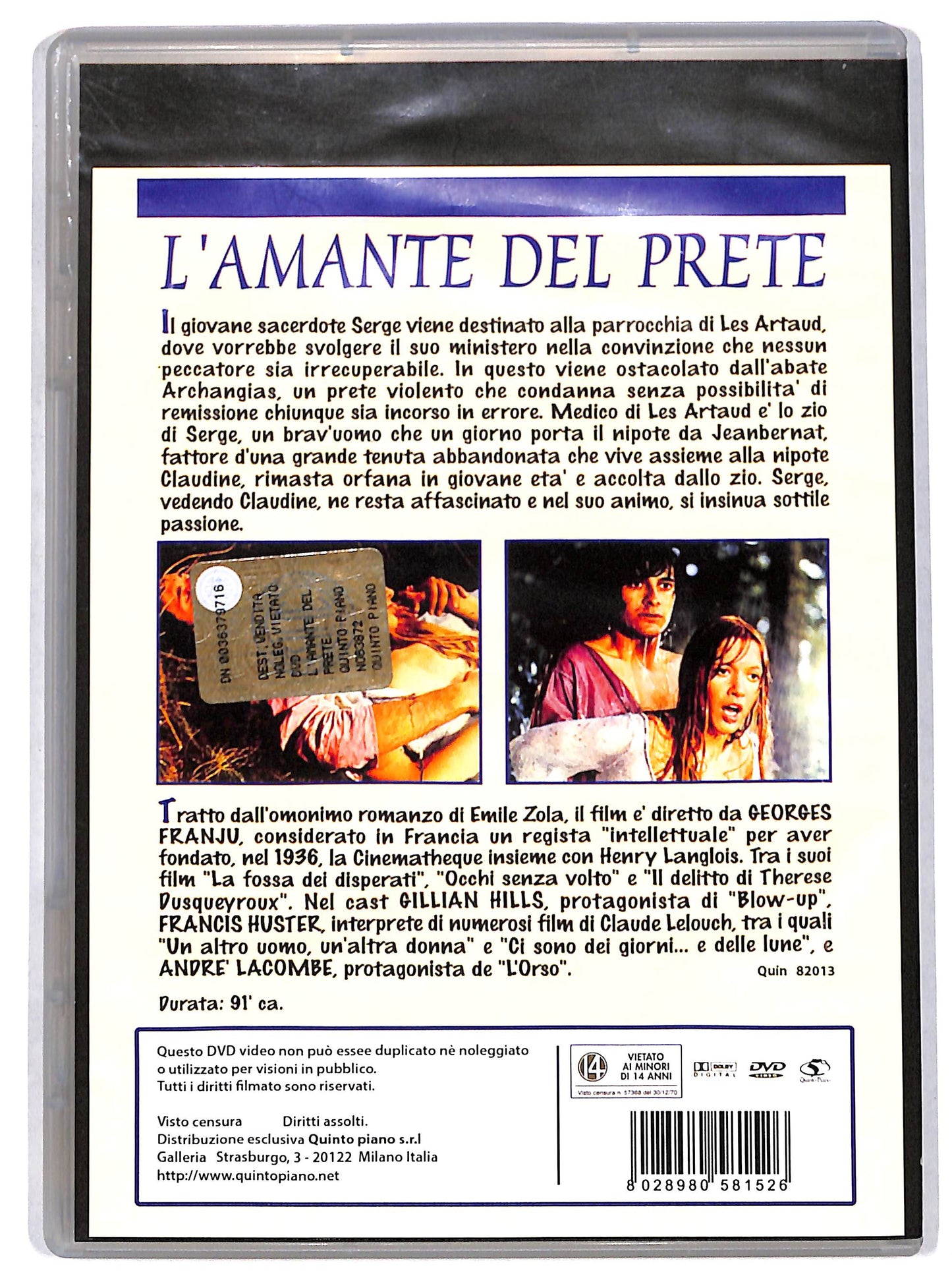 EBOND L'amante Del Prete DVD D728133