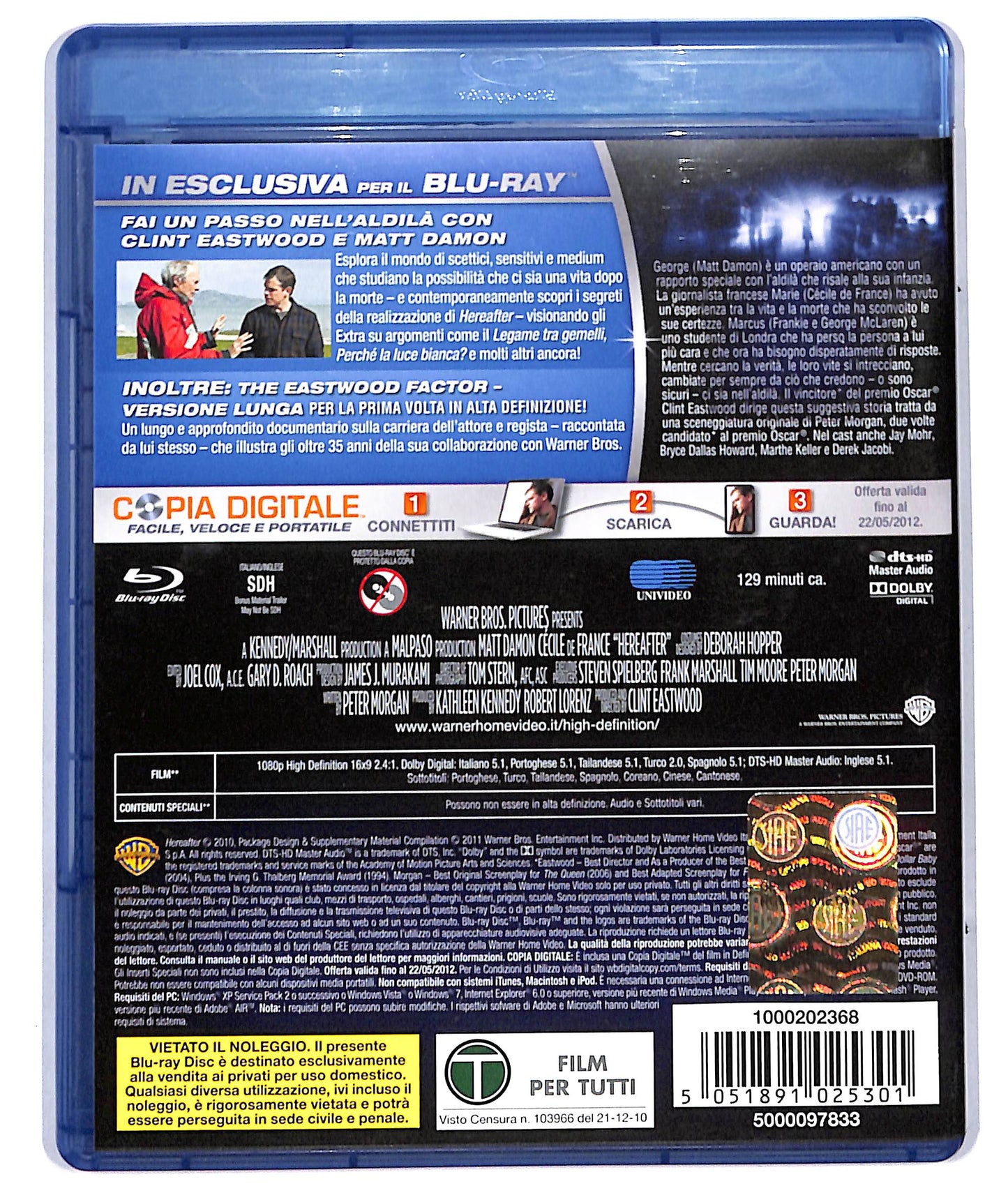 EBOND Hereafter + Copia Digitale BLURAY D728268