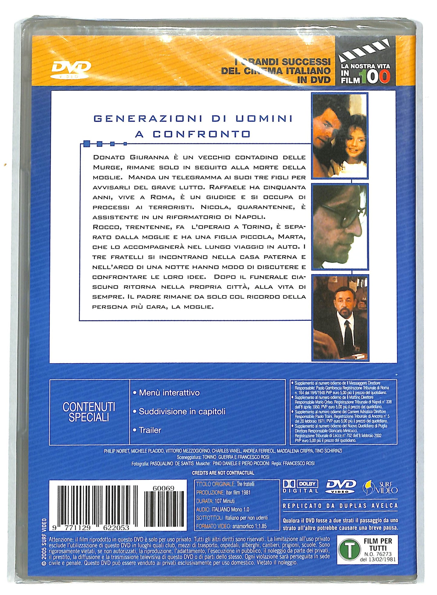 EBOND Tre Fratelli Di Francesco Rosi EDITORIALE DVD D728343