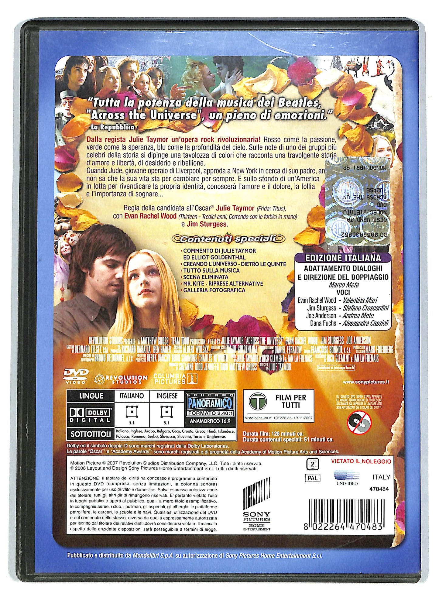 EBOND Across the Universe EDITORIALE DVD D728616