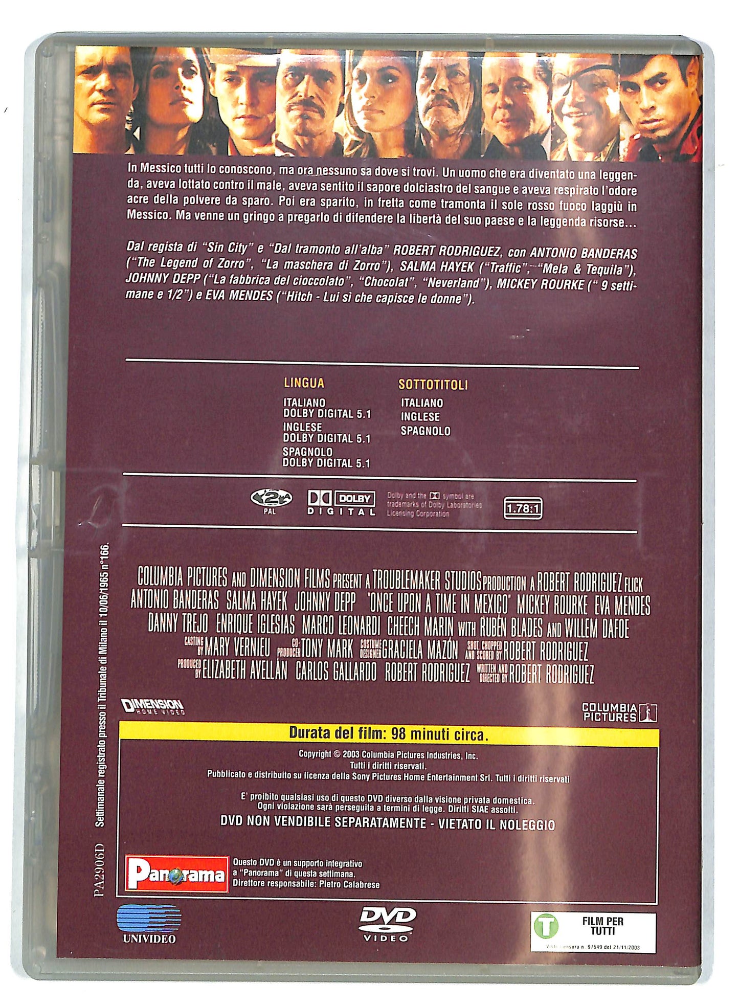 EBOND C'era una volta in Messico EDITORIALE DVD D729062