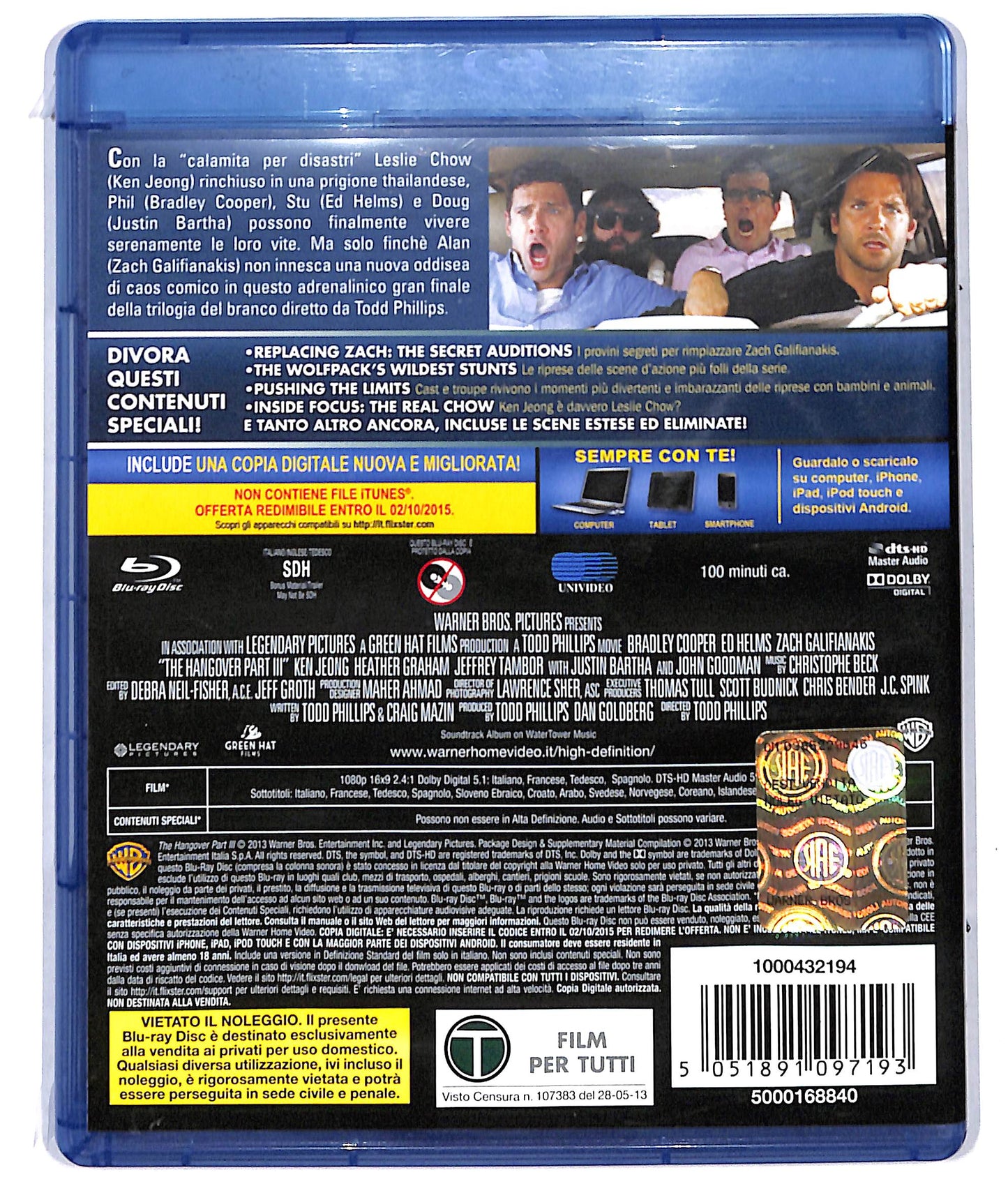 EBOND Una notte da leoni 3 BLURAY D729205