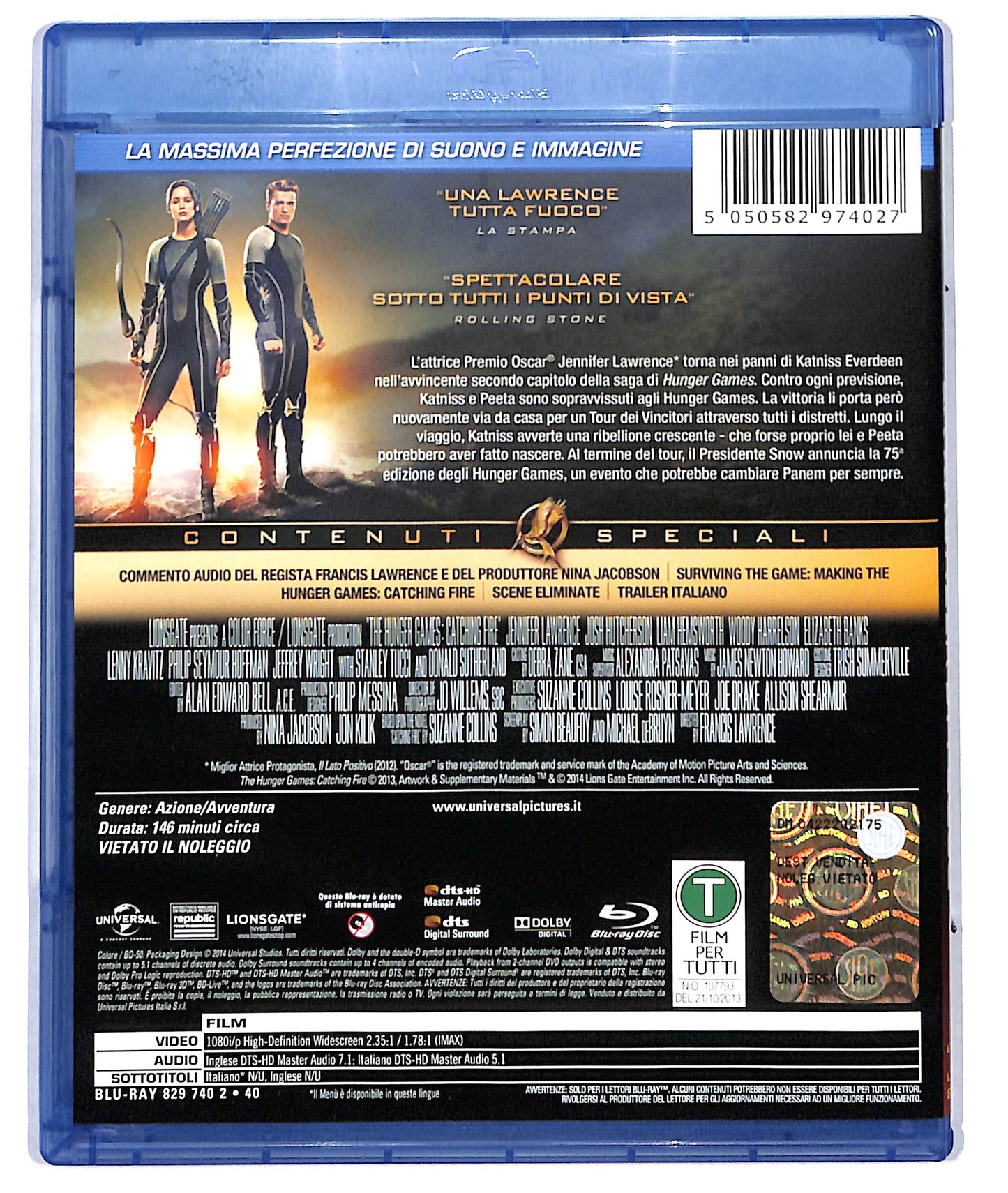 EBOND hunger games: la ragazza di fuoco BLURAY D729214
