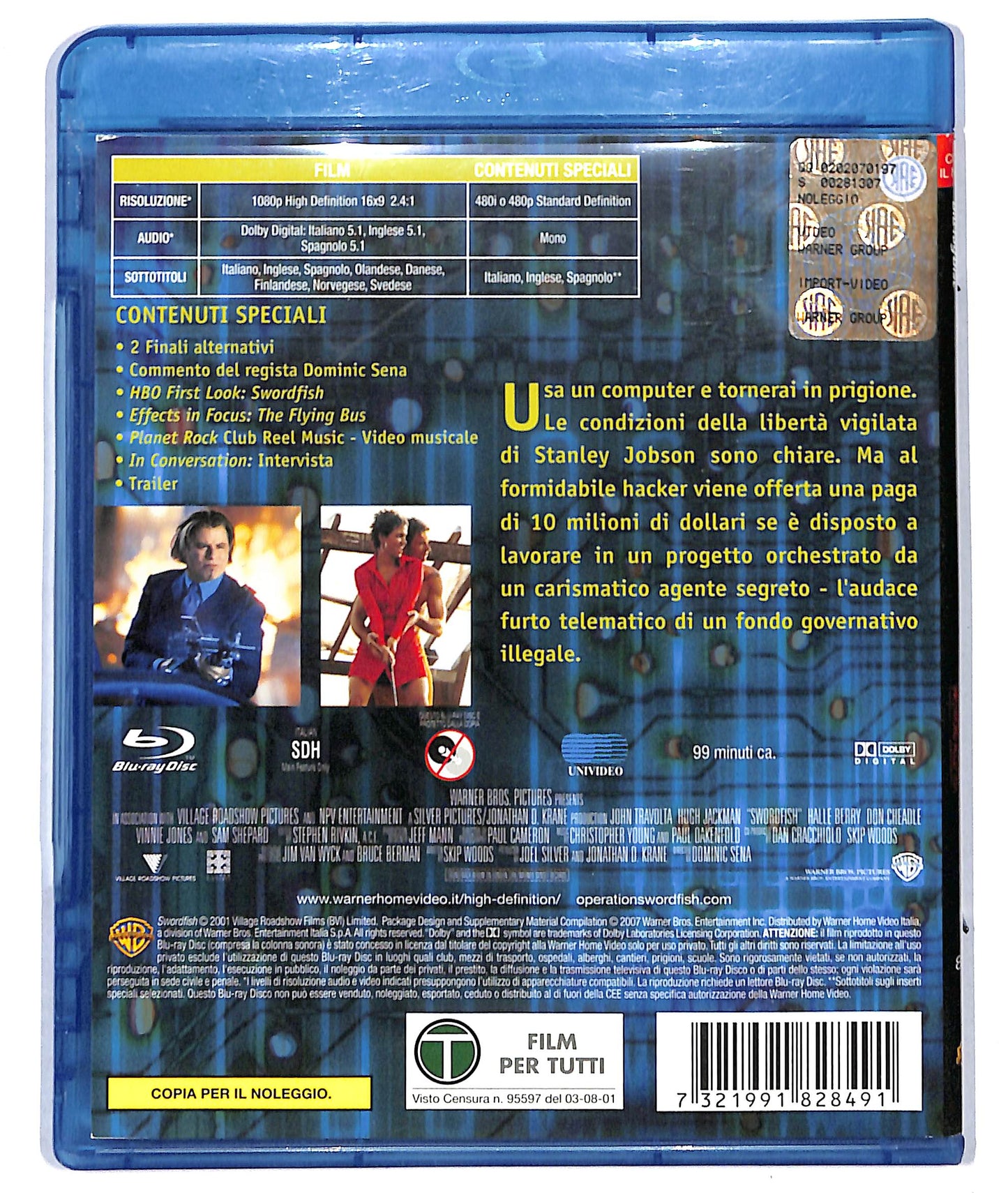 EBOND Codice Swordfish Noleggio BLURAY NOLEGGIO BLURAY D729279
