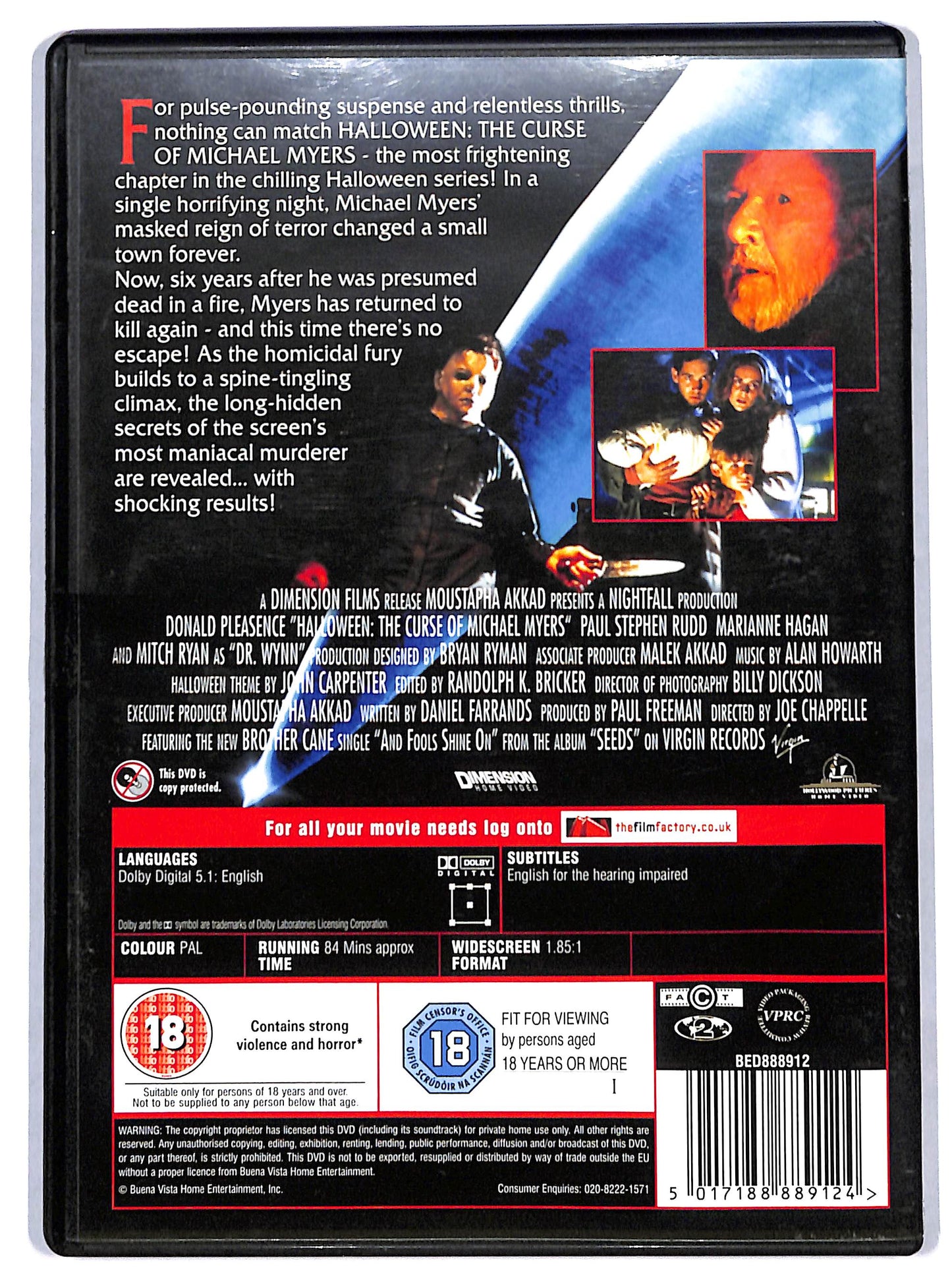 EBOND Halloween 6 - The Curse Of Michael UK EDITION DVD D729311