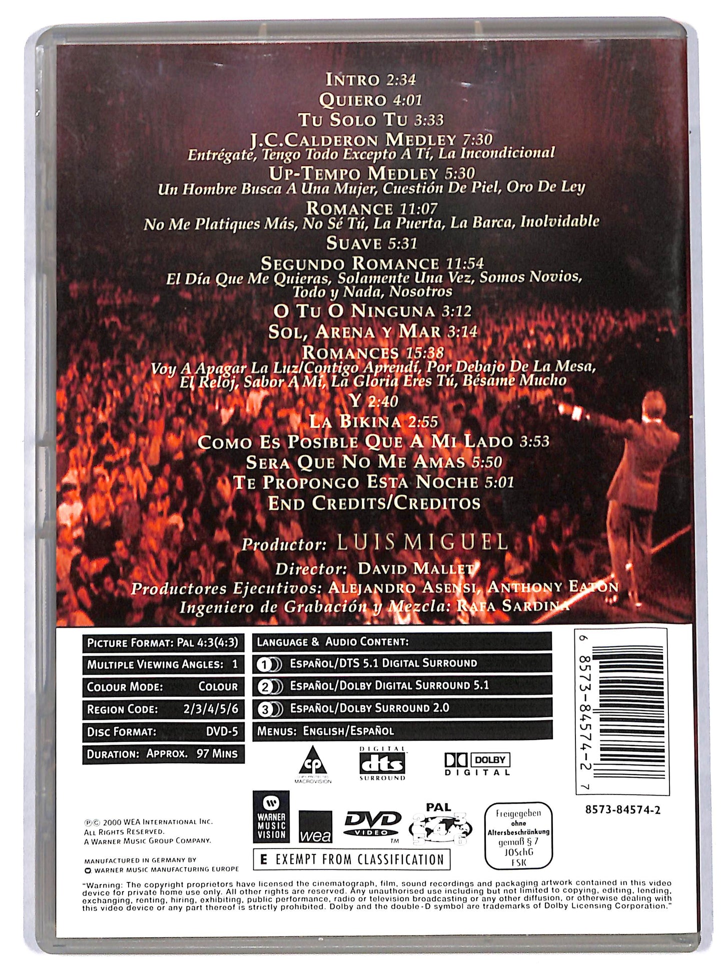 EBOND Luis Miguel – Vivo DVD D729505