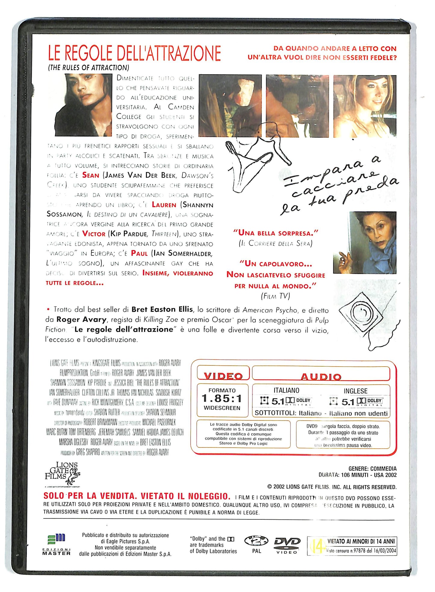 EBOND Le regole dell'attrazione EDITORIALE DVD D729654