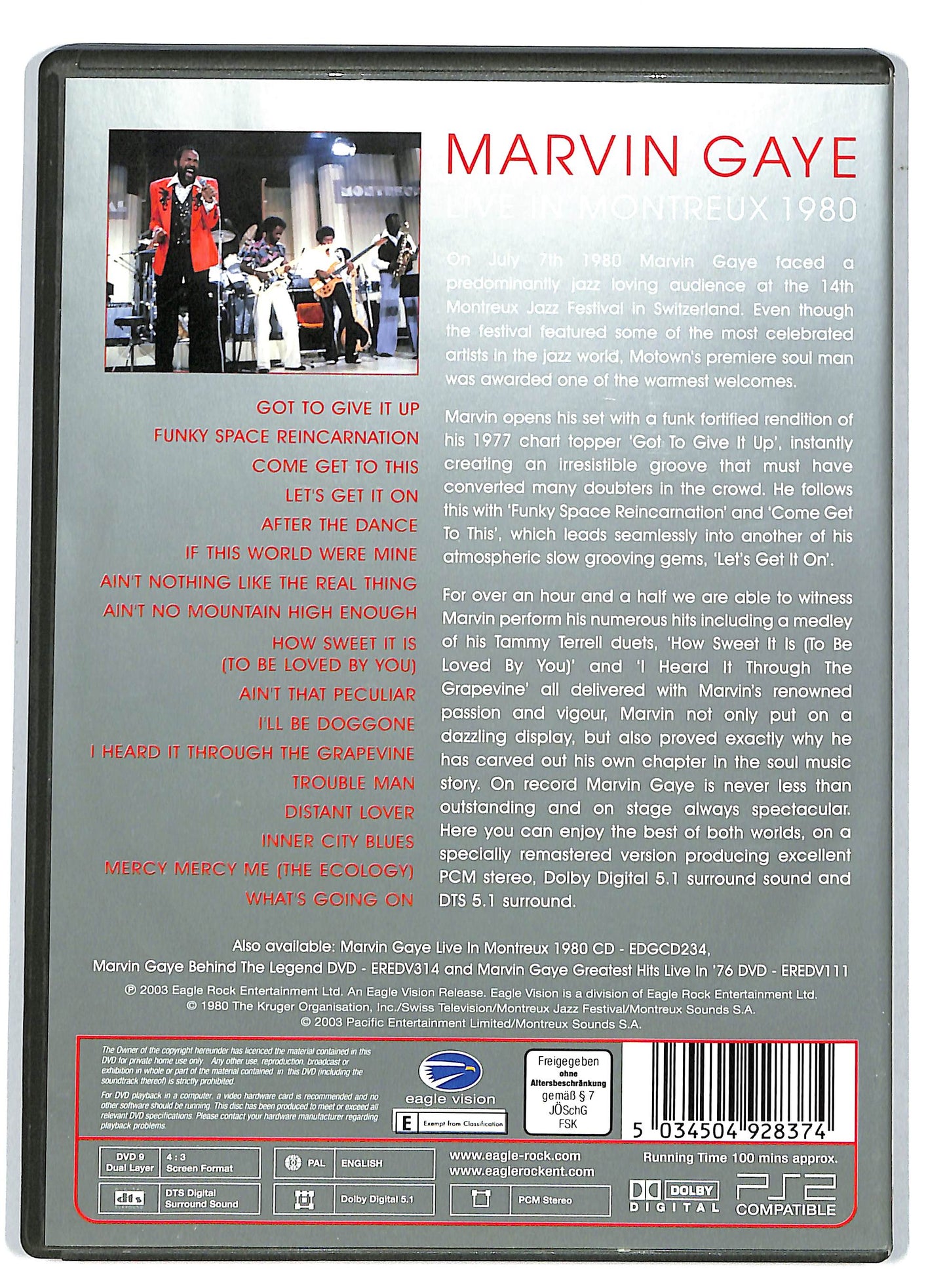 EBOND Marvin Gaye – Live In Montreux 1980 SLIM DVD D729863