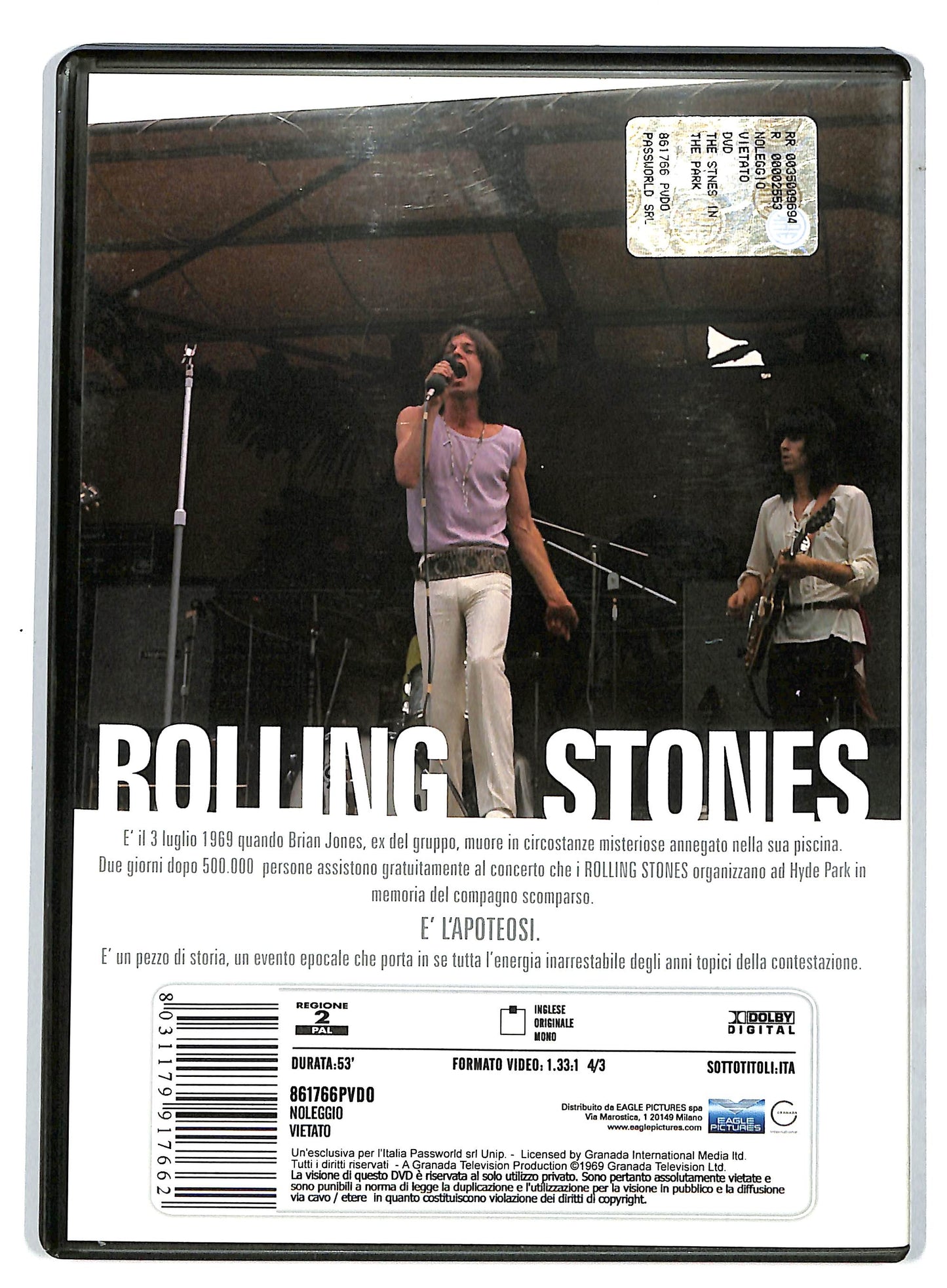 EBOND Rolling Stones – The Stones In The Park DVD Editoriale EDITORIALE D729901