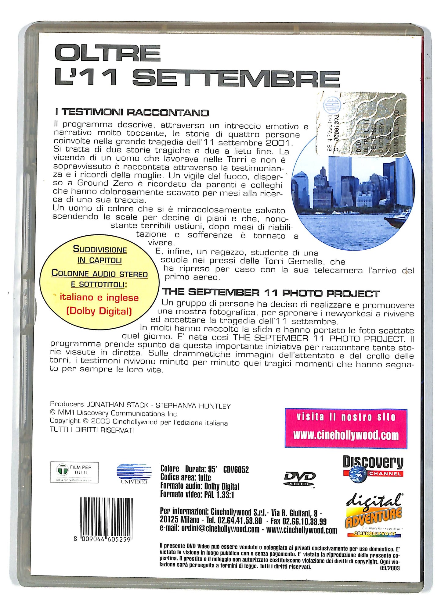 EBOND Oltre l'11 settembre - I testimoni raccontano DVD D729903