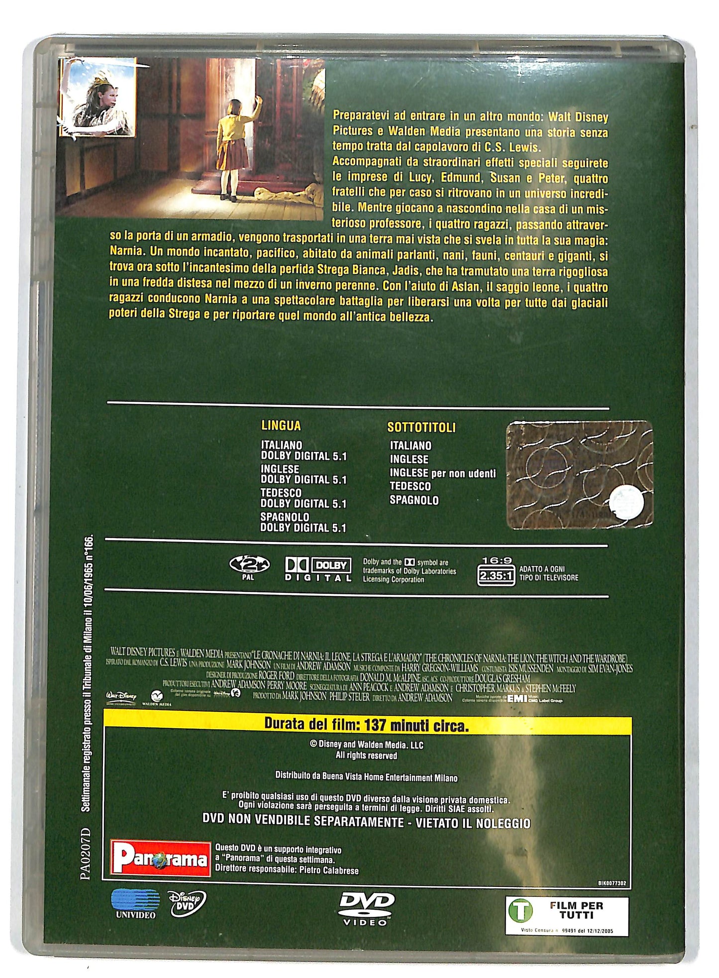 EBOND Le Cronache Di Narnia Il Leone, La Strega..dvd Editoriale EDITORIALE DVD D729938