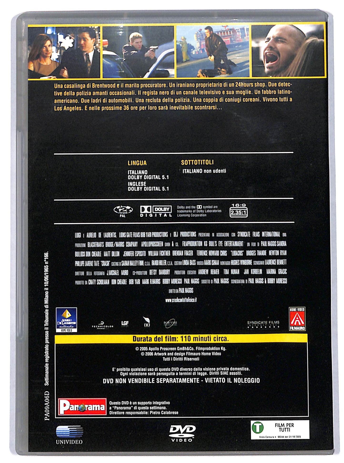 EBOND Crash - Contatto fisico EDITORIALE DVD D730204