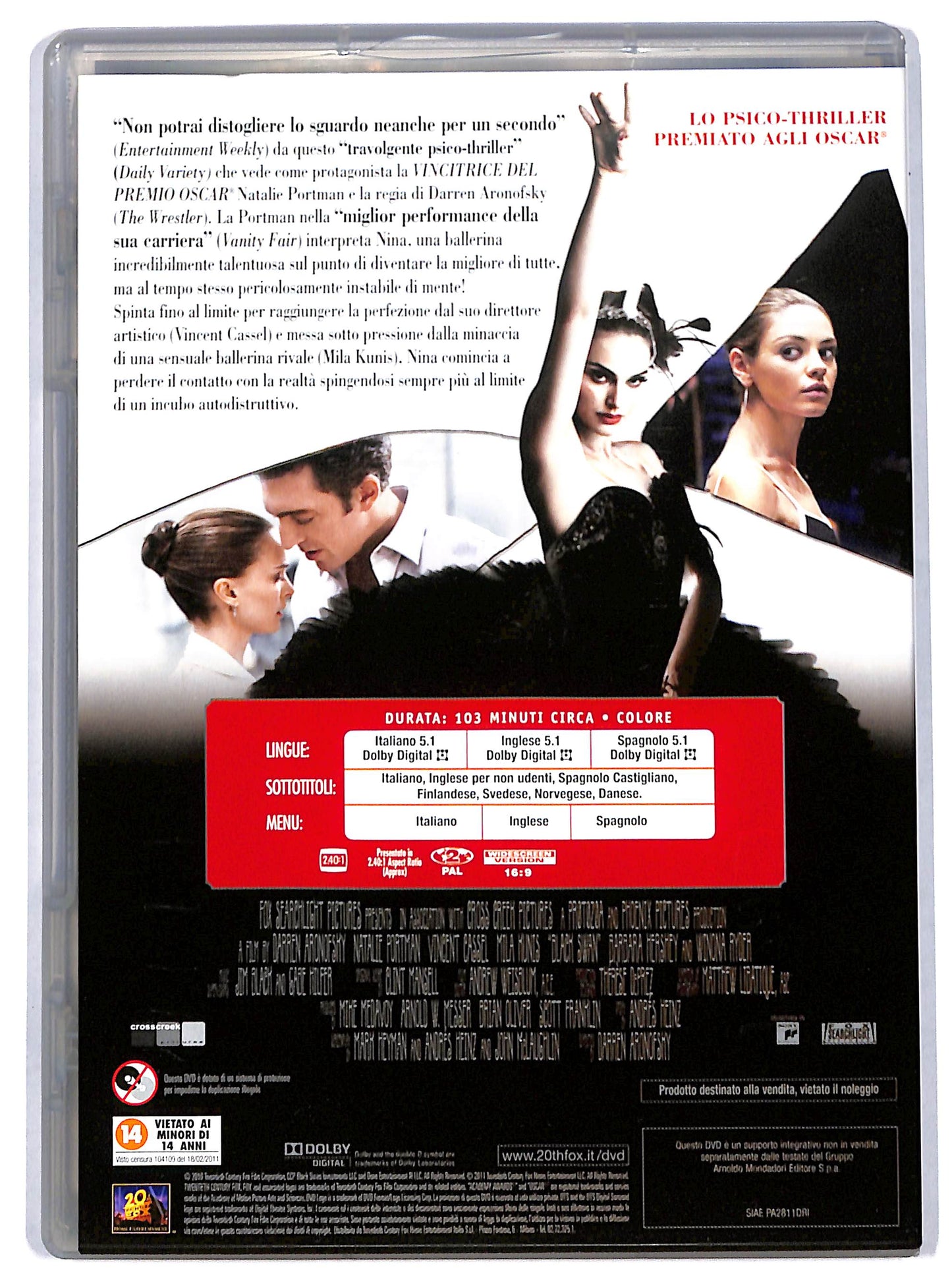 EBOND Il cigno nero EDITORIALE DVD D730214